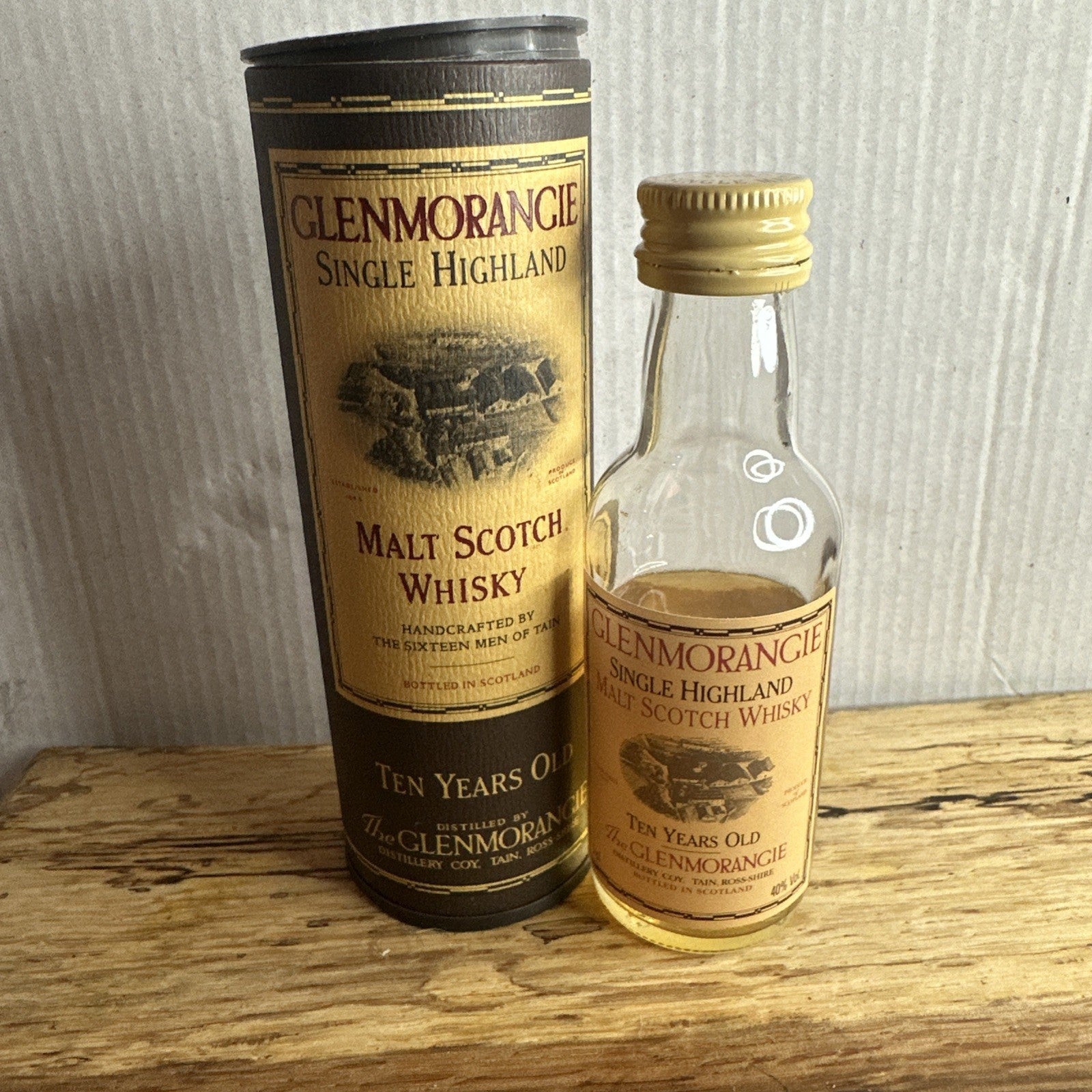 Glenmorangie 10 Year Old Single Highland Malt Scotch Whisky Miniature 1980s Low