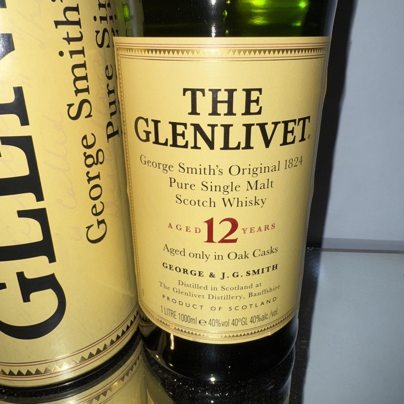 Glenlivet 12 Year Old Highland Malt Whisky 1L Dated To 2010 Boxed