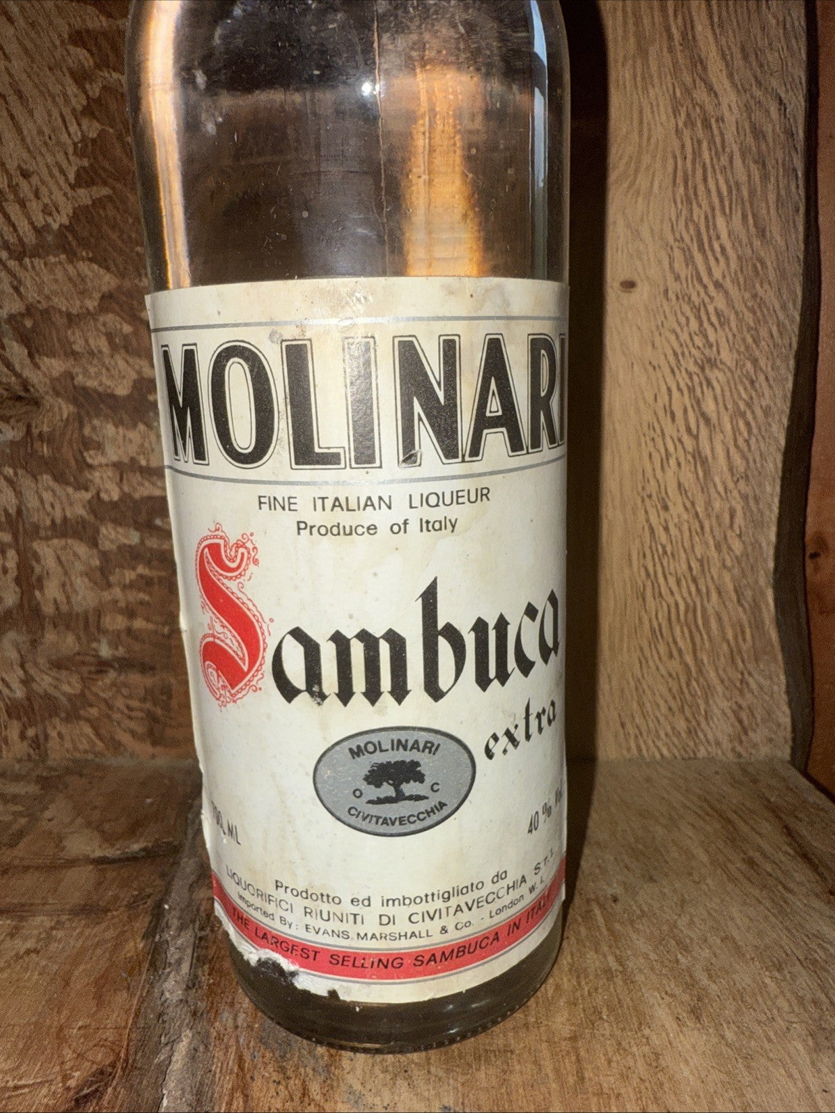 Molinari 70Cl Bottle Of Sambuca ( Bottled 1970s)
