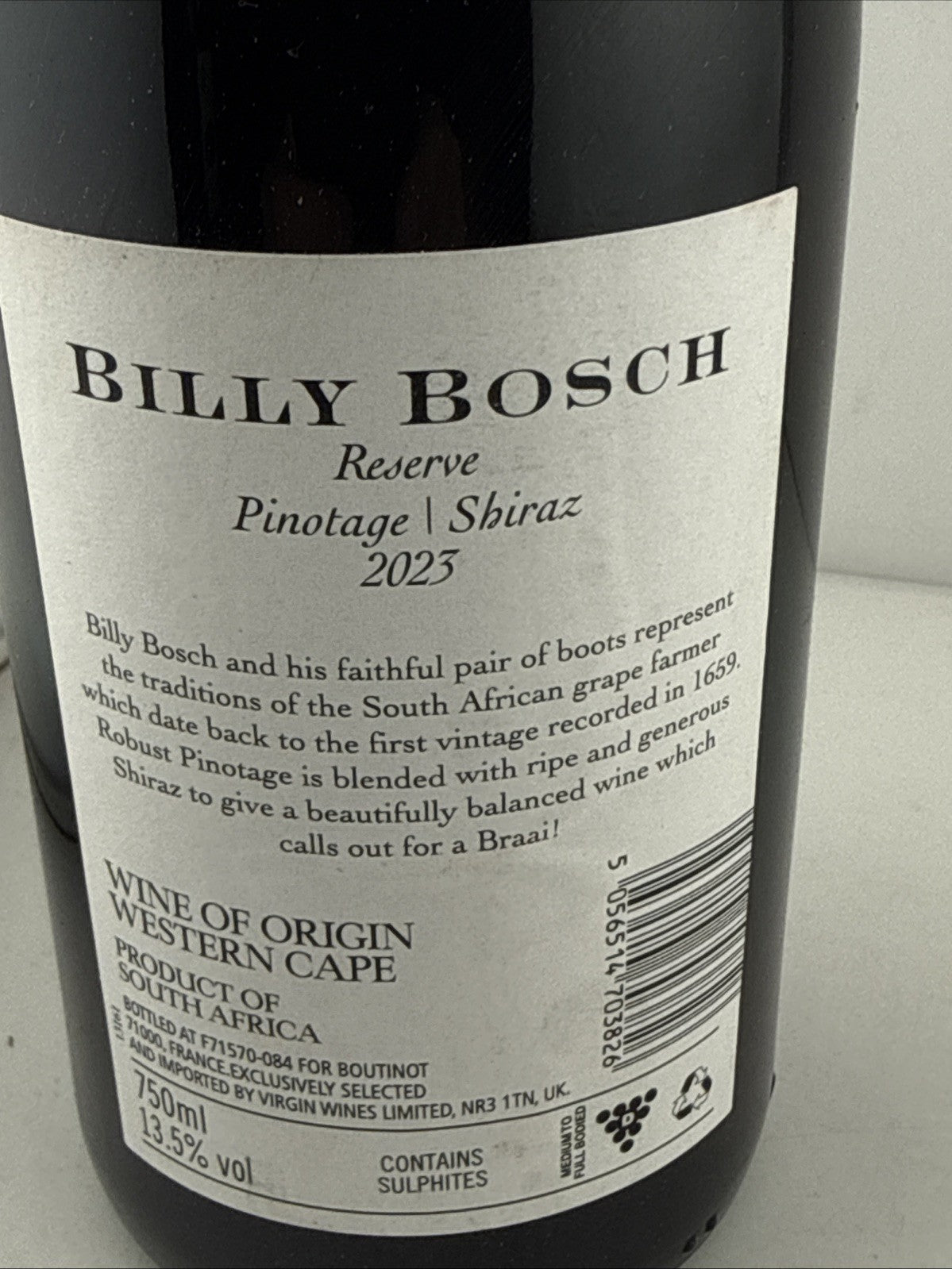 Billy Bosch Reserve Pinotage Shiraz 2023 South African Red 75cl
