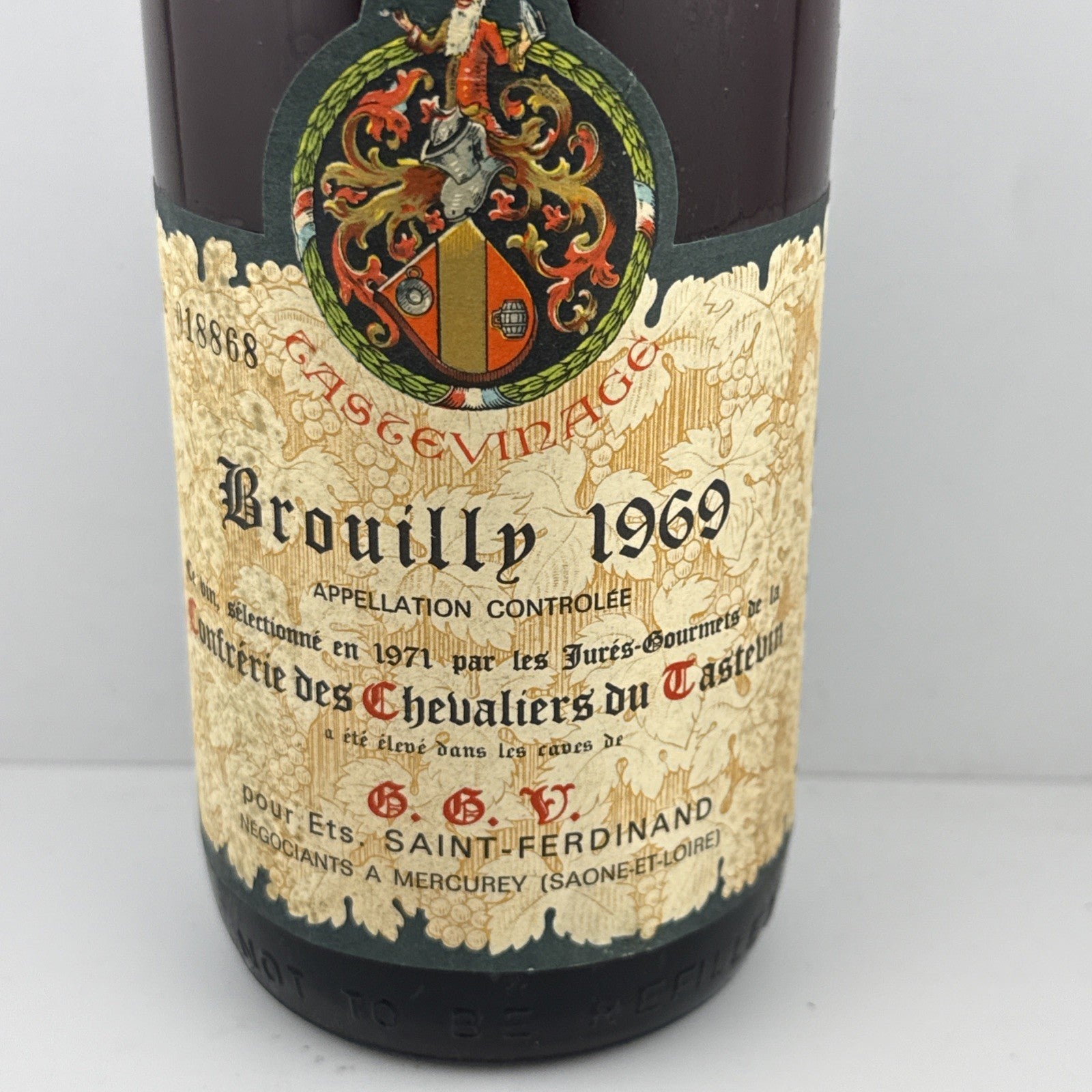 Brouilly 1969 – Chevaliers du Tastevin Selection, Saint-Ferdinand