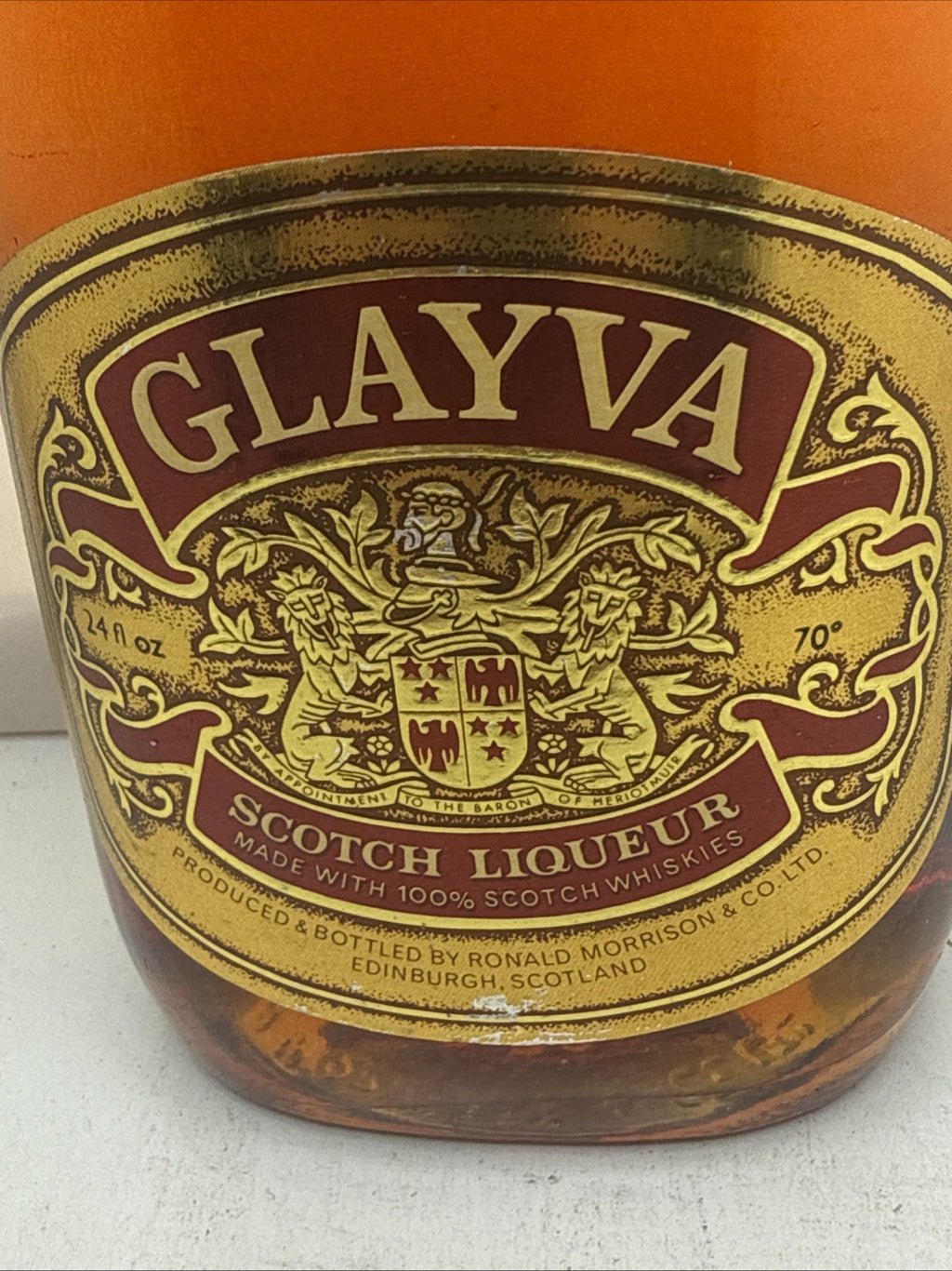 Glayva Scotch Liqueur — 24 fl oz 70° Proof — 1960s/70s —rare Find