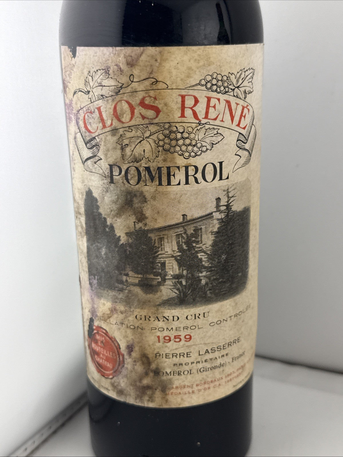1959 Clos René Pomerol Grand Cru Bordeaux Red Wine 75cl Calvet