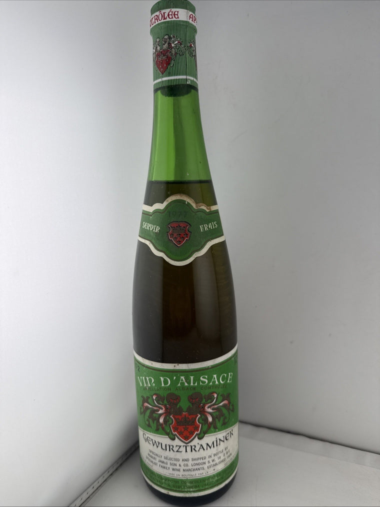 Vintage 1972 Alsace Gewürztraminer Wine Bottle 75cl – Lamb’s Son & Co