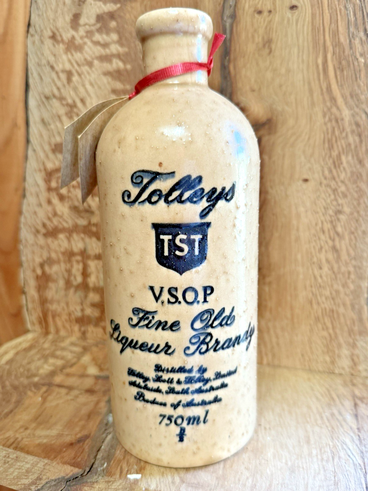 Tolleys VSOP fine Liqueur Brandy In Ceramic Bottle From 1970s