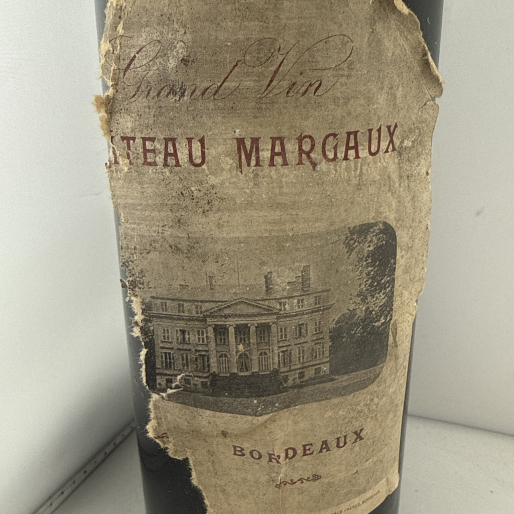 Château Margaux Bordeaux with original damaged label Believed Early 1950s