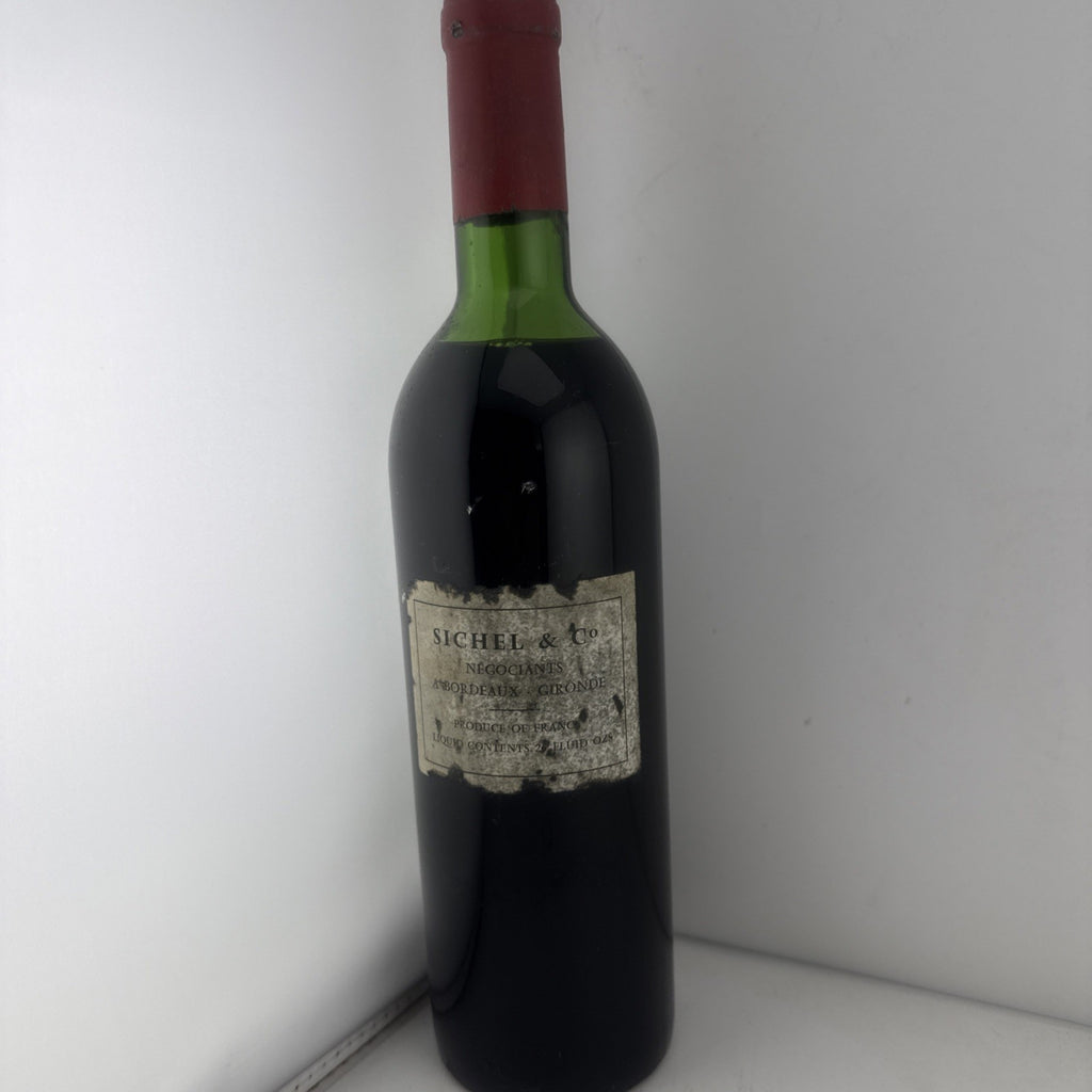 Sichel & Co Bordeaux – Old Vintage French Red Wine (Vintage Prob 1950s) 75cl