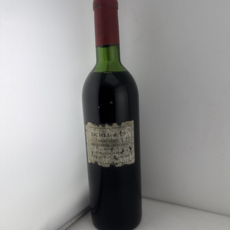 Sichel & Co Bordeaux – Old Vintage French Red Wine (Vintage Prob 1950s) 75cl