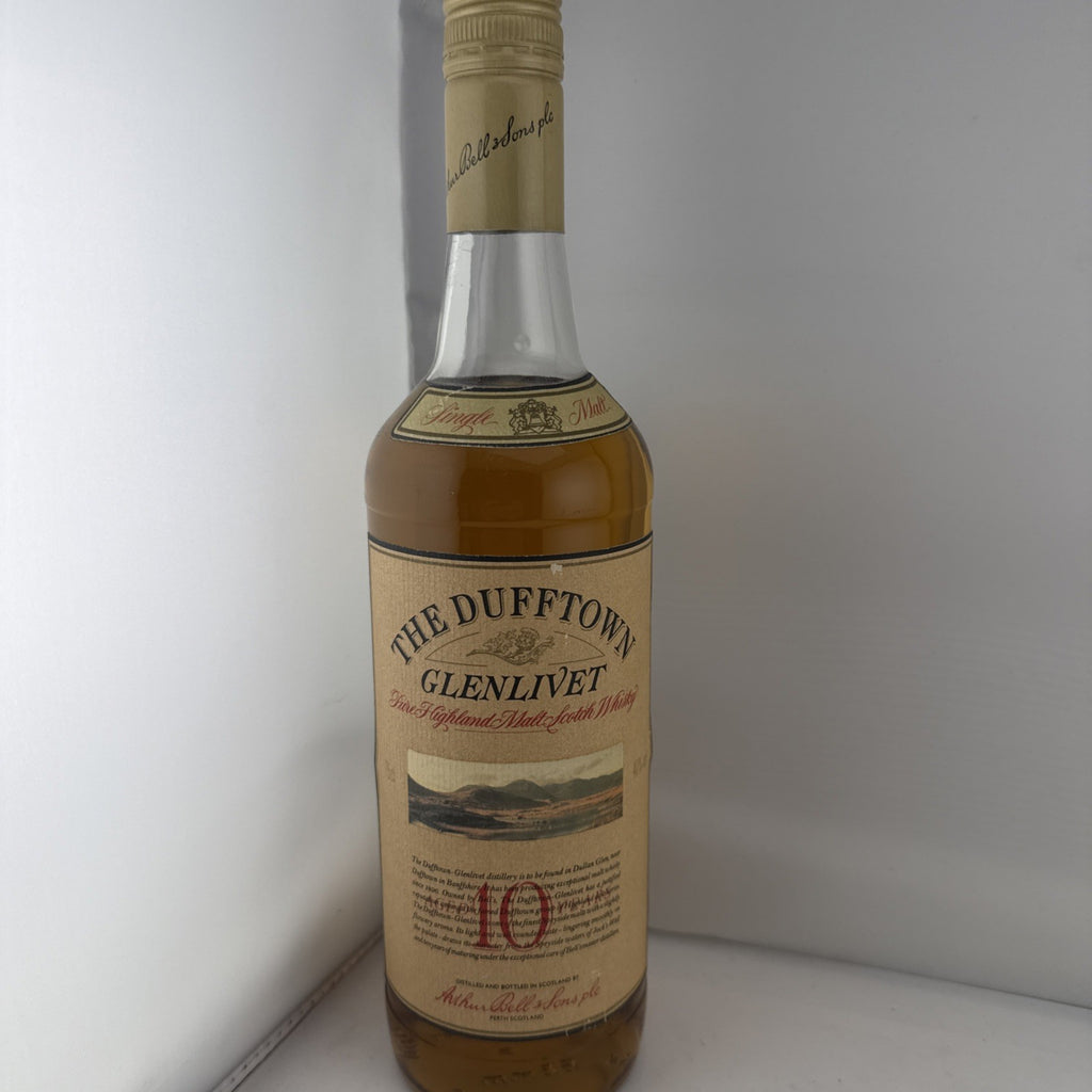 Dufftown Glenlivet 10 Year Old Single Malt Scotch Whisky 70cl 40% Bell’s 1980s