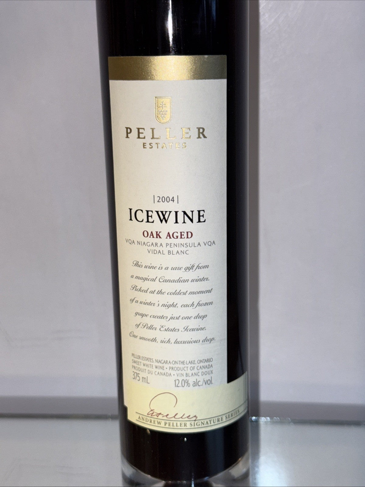 375ml Peller Estates Signature Series Vidal Blanc Oak Aged Icewine 2004