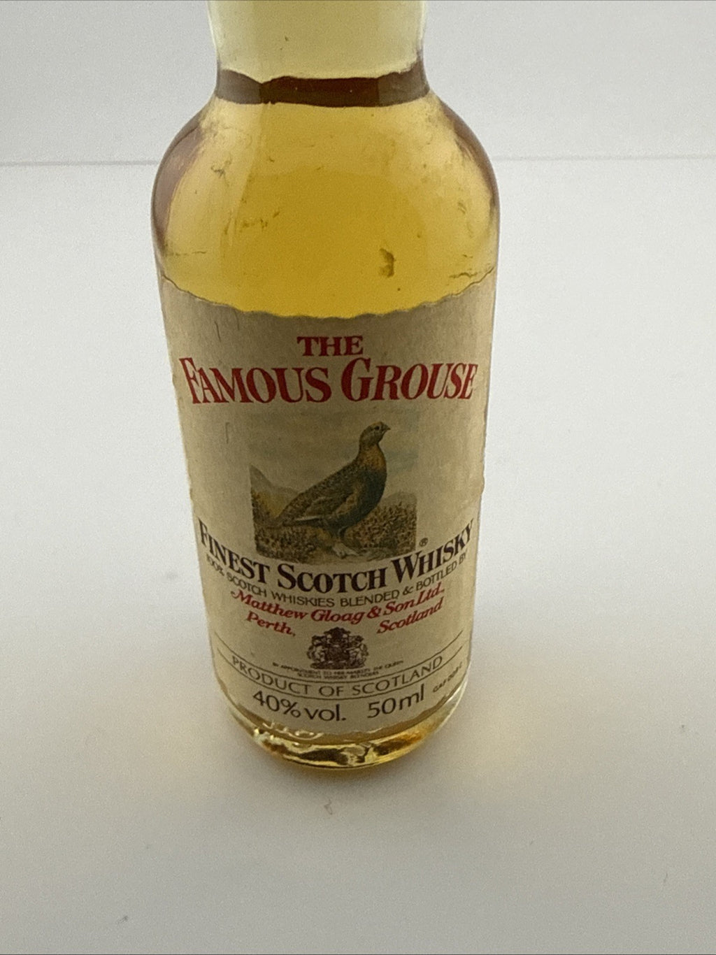 Vintage Famous Grouse Finest Scotch Whisky Miniature c.1980s 50ml