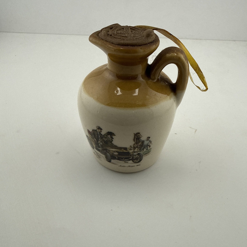 Lindisfarne Pottery Mini Jug Vintage Car Berwick Upon Tweed Full Sealed
