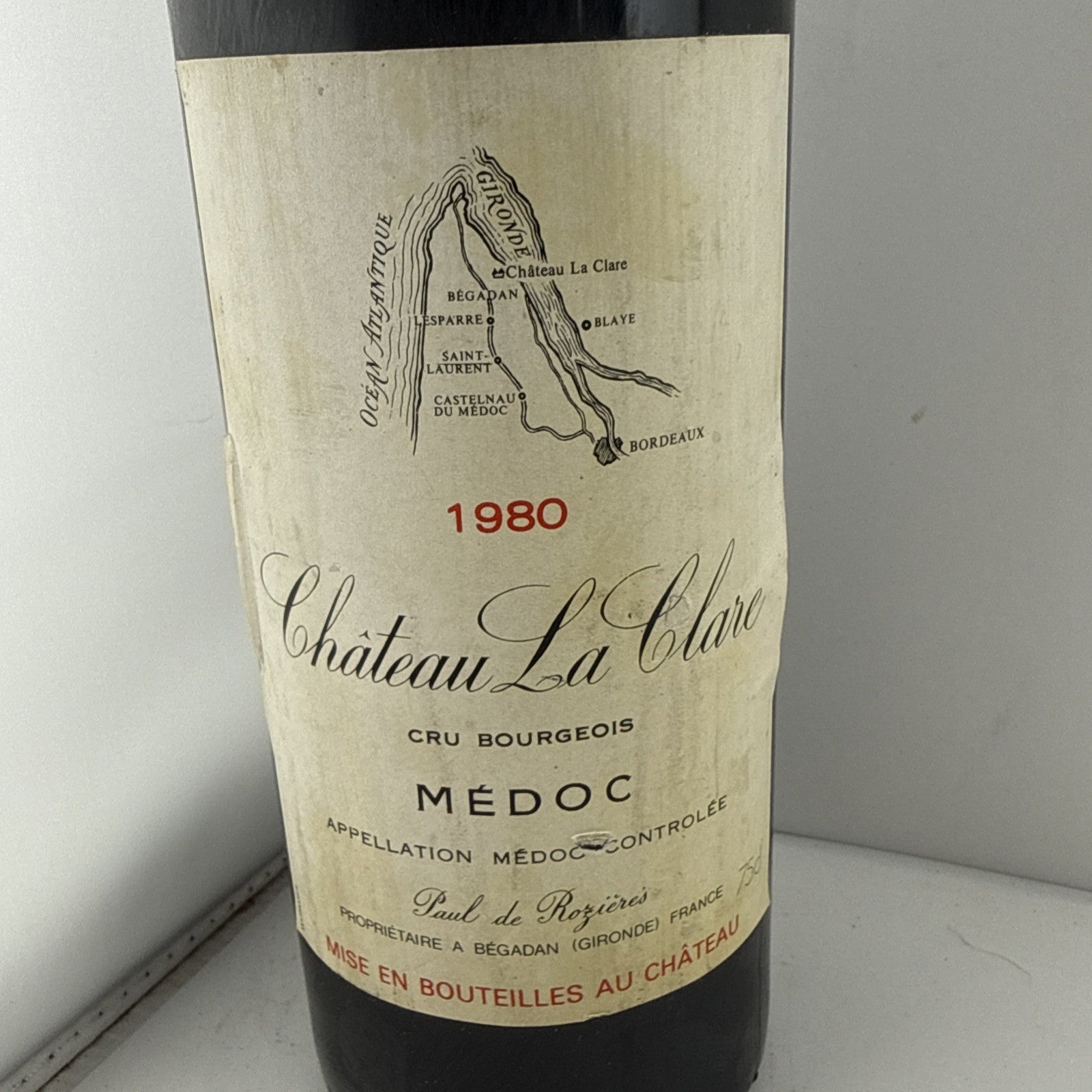 1980 Château La Clare Cru Bourgeois Médoc Bordeaux Red Wine 75cl