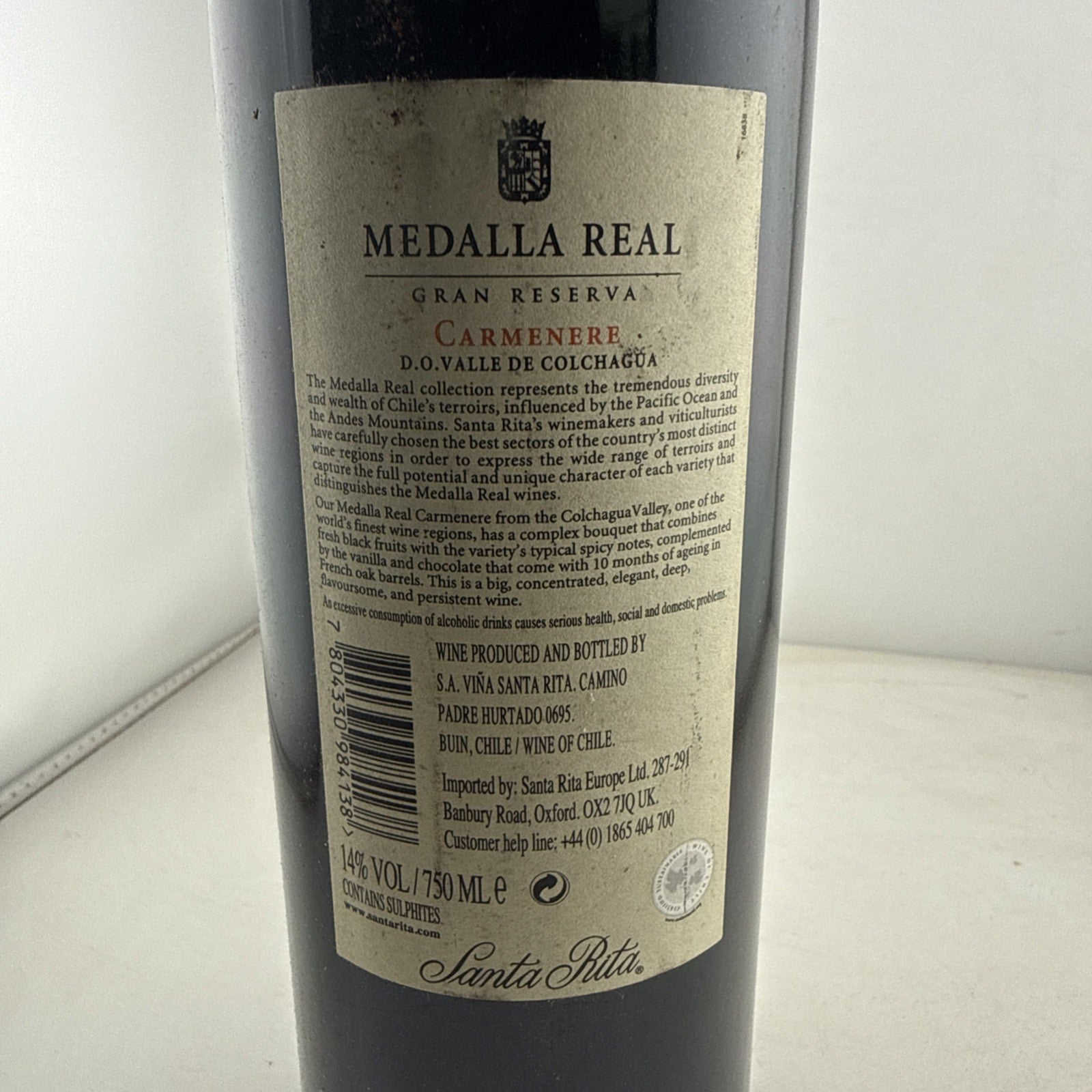 Santa Rita Medalla Real Gran Reserva Carménère 2009, 75cl 14%
