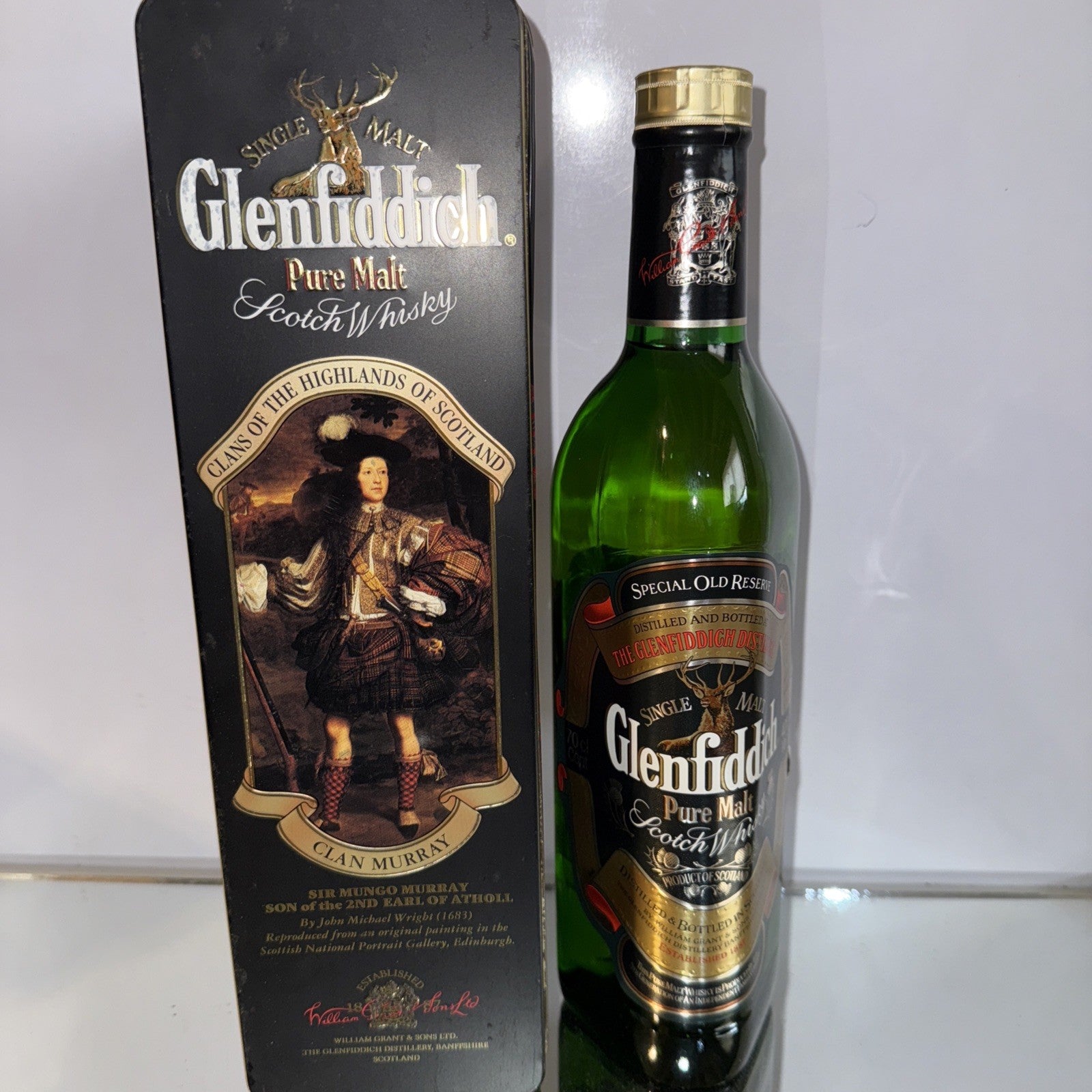 1975-85 Bottle Glenfiddich Special Old Reserve Pure Malt Whisky  Clan Murray70cl