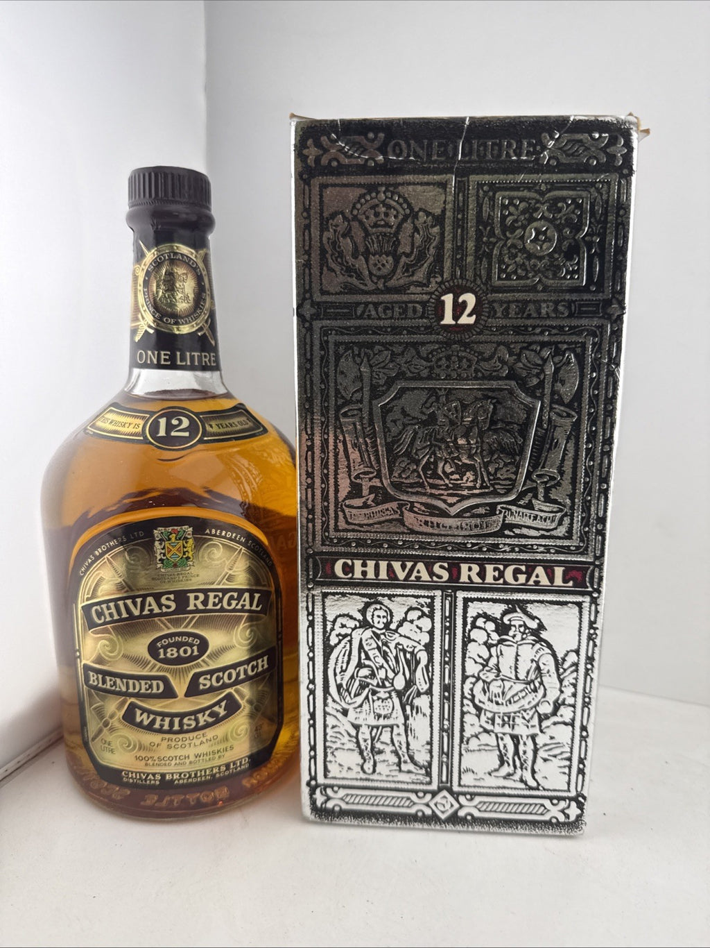 Chivas Regal 12 Year Old 1L Blended Scotch Whisky 1980s Boxed
