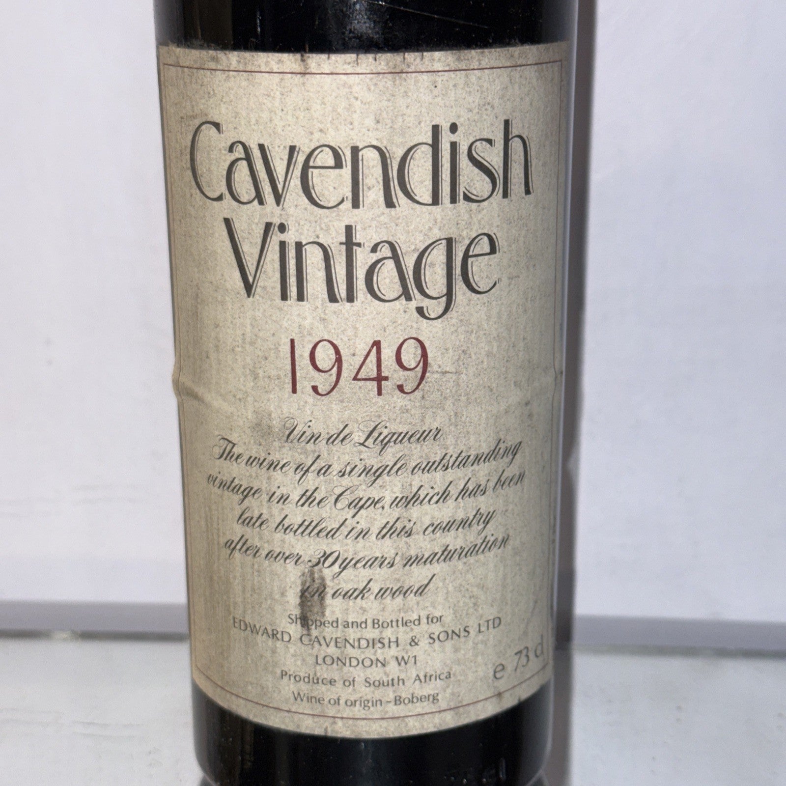 Cavendish Vintage 1949 – Vin de Liqueur ( Like Port But From South Africa)