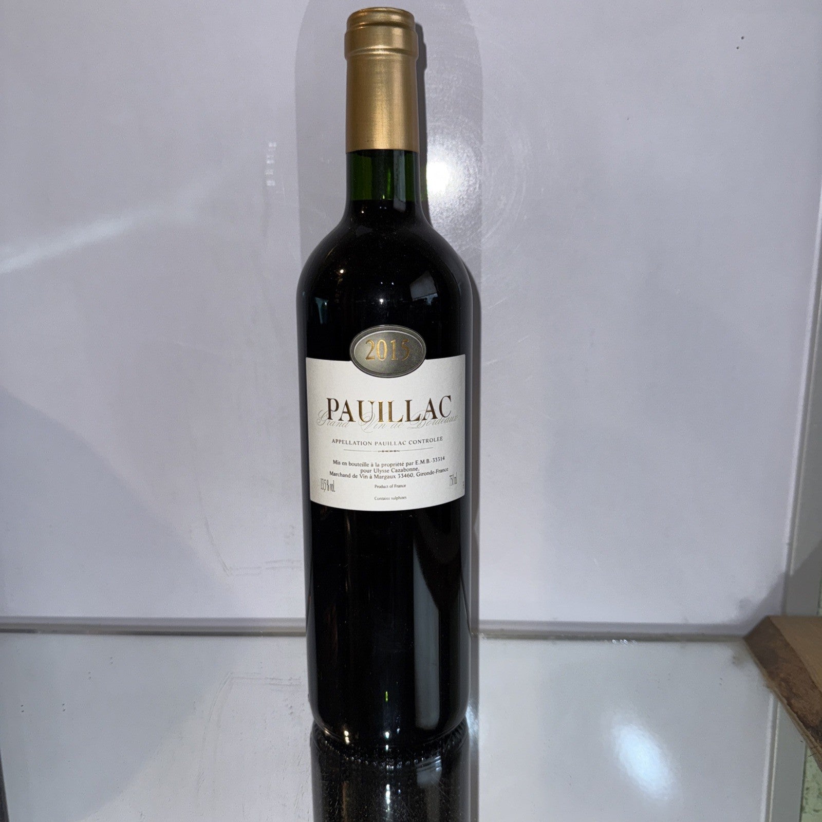 Ulysses Cazabon Pauillac 2015 Vintage Cellar Stored