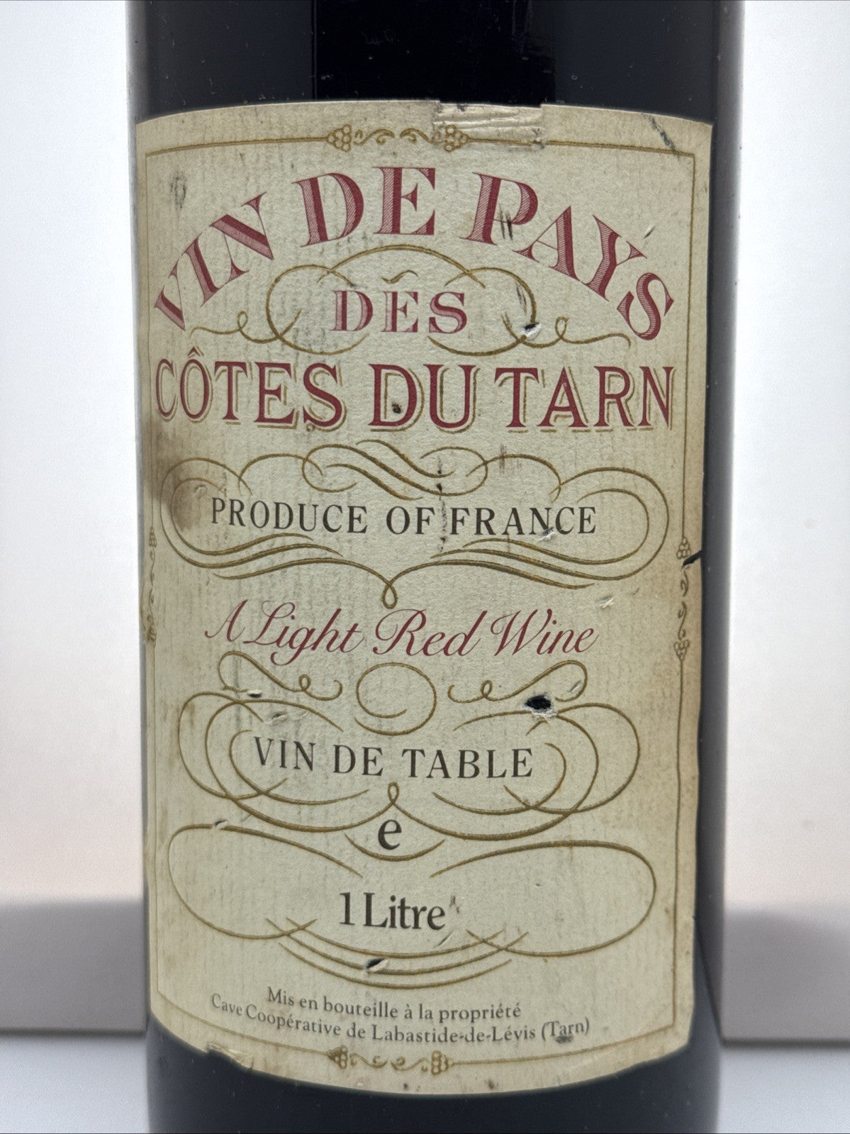 Vin de Pays des Côtes du Tarn — c.1980s — Dry ⚠️ Likely past drinking window,