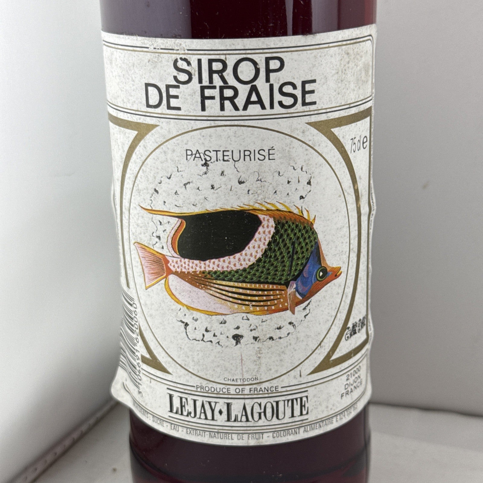 Lejay-Lagoute Sirop de Fraise Strawberry Syrup 75cl c.1999
