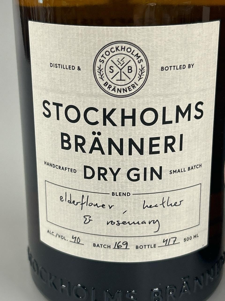 SALE STOCKHOLMS BRANNERI SMALL BATCH DRY GIN (BATCH 169)  Cheapest on Internet!!