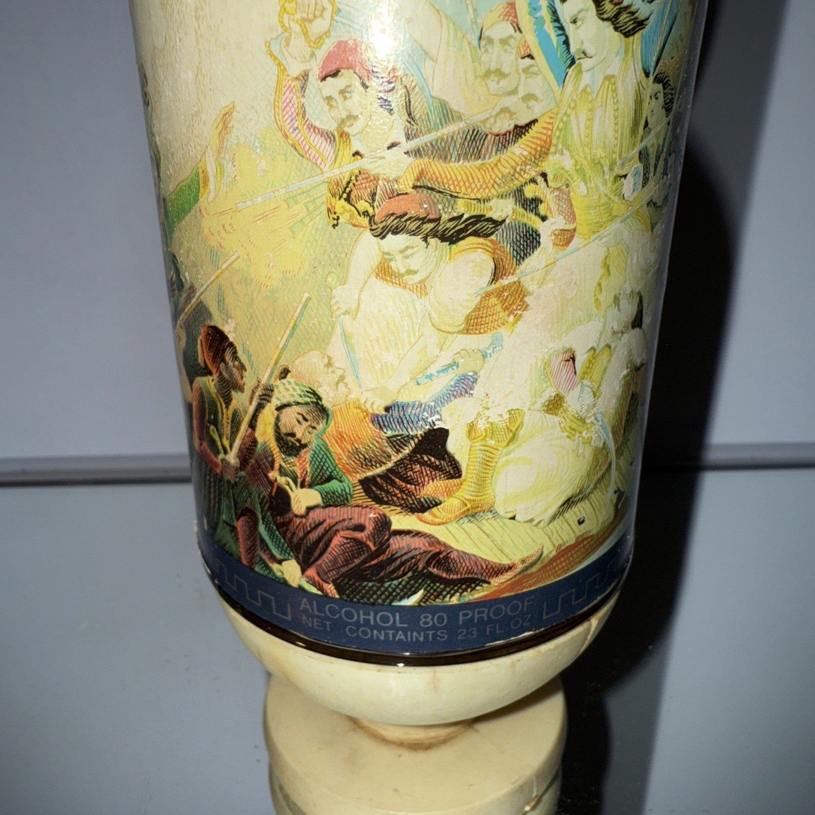 National Amphora greek  Ouzo In Unusual Ornate Bottle From 1970s FlOz And %proof