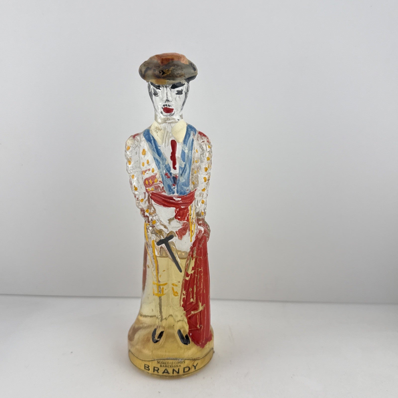 1950s Spanish figural torero brandy miniature, Noguera Comas