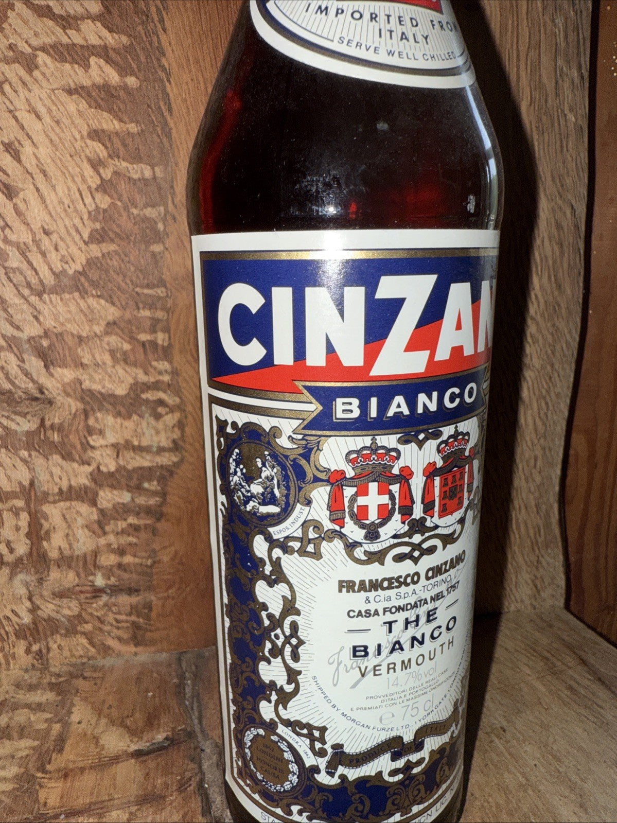 Cinzano Vermouth The Bianco 1980s bottled Full Good Condition