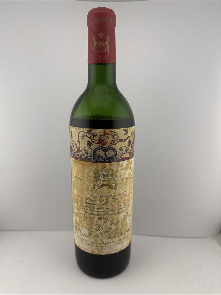 Château Mouton Rothschild 1968 – Pauillac 1er Grand Cru Classé (Bordeaux).