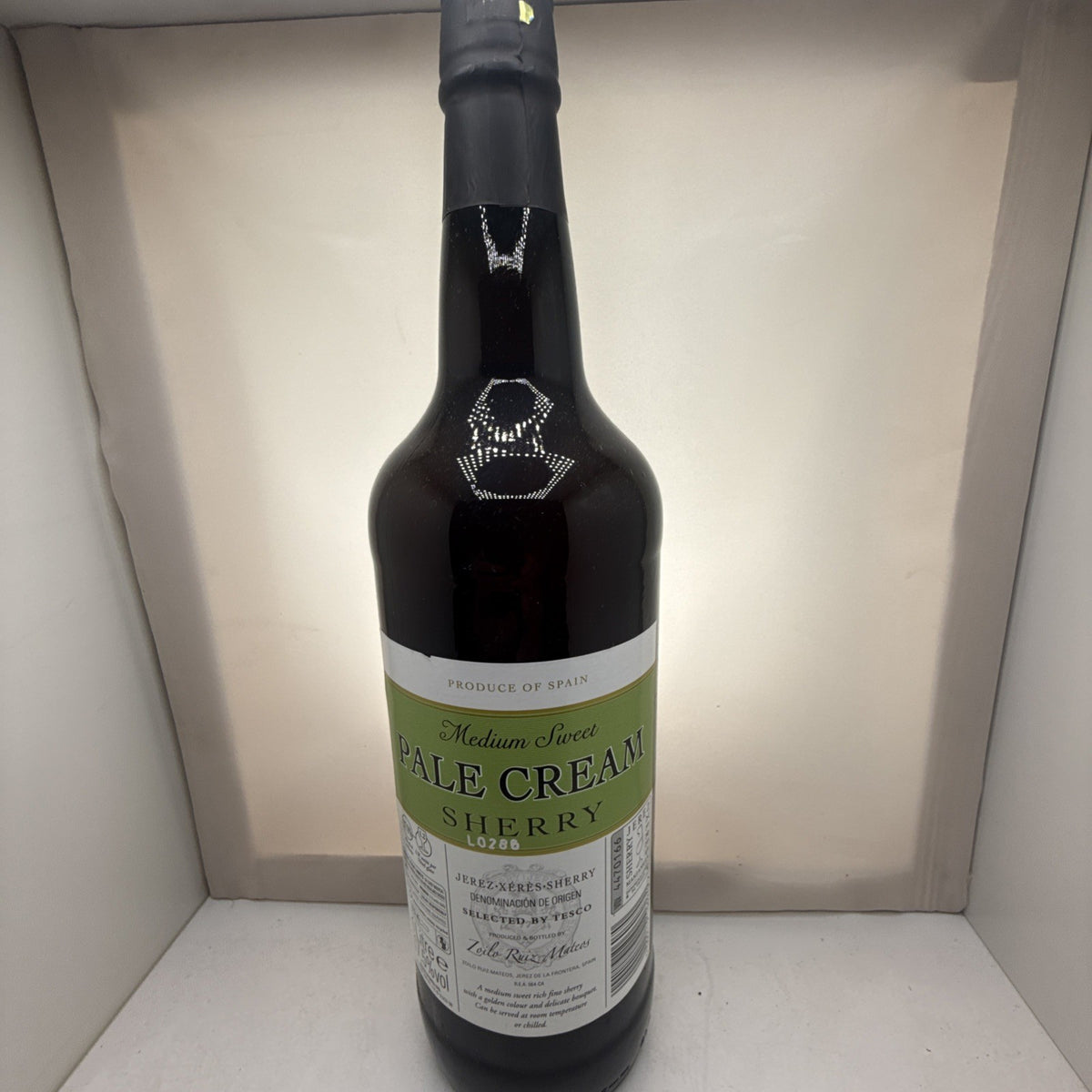 Tesco Pale Cream Sherry — Zoilo Ruiz-Mateos. Jerez Spain. 75cl 17.5%.