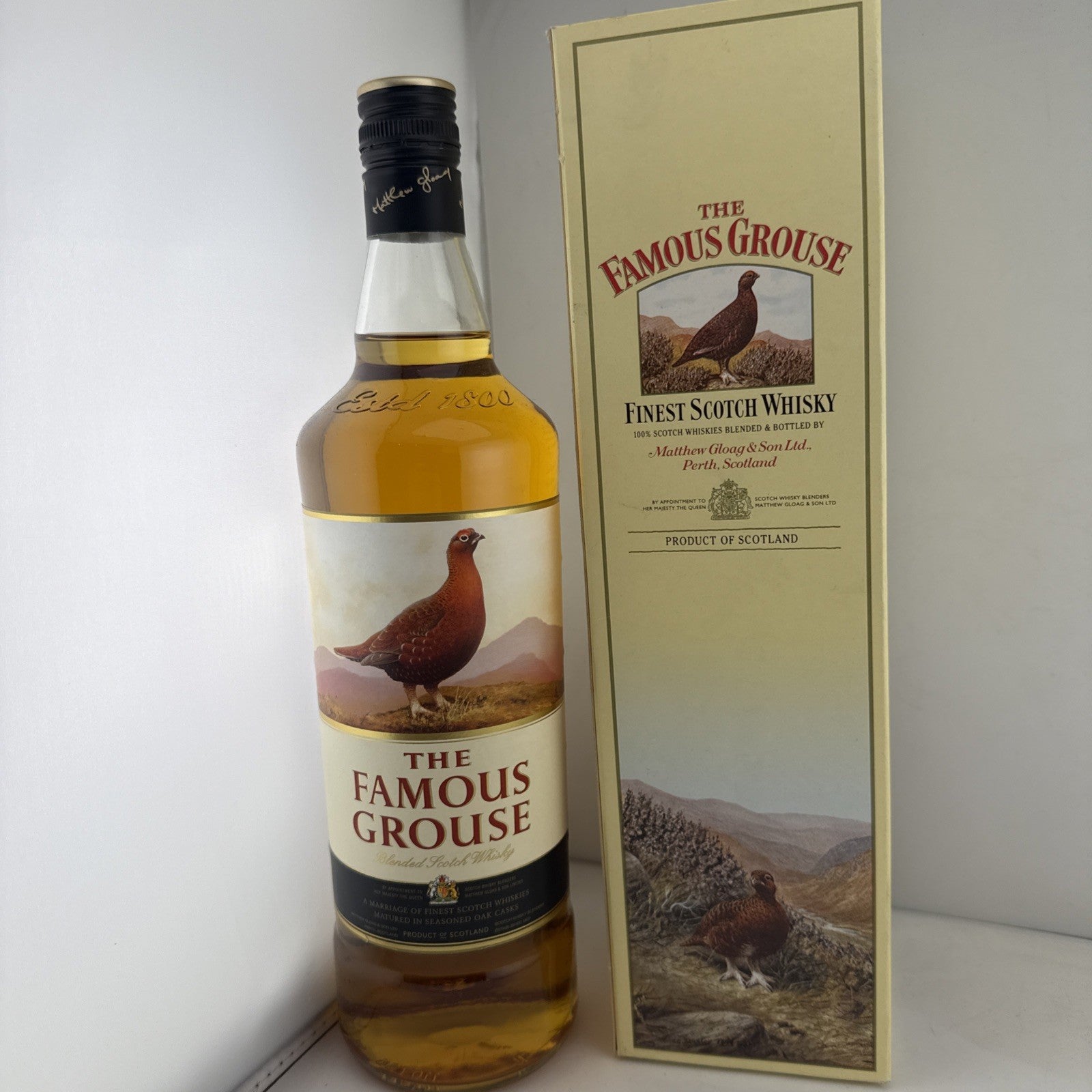 The Famous Grouse Finest Scotch Whisky Boxed Old Label 1990s