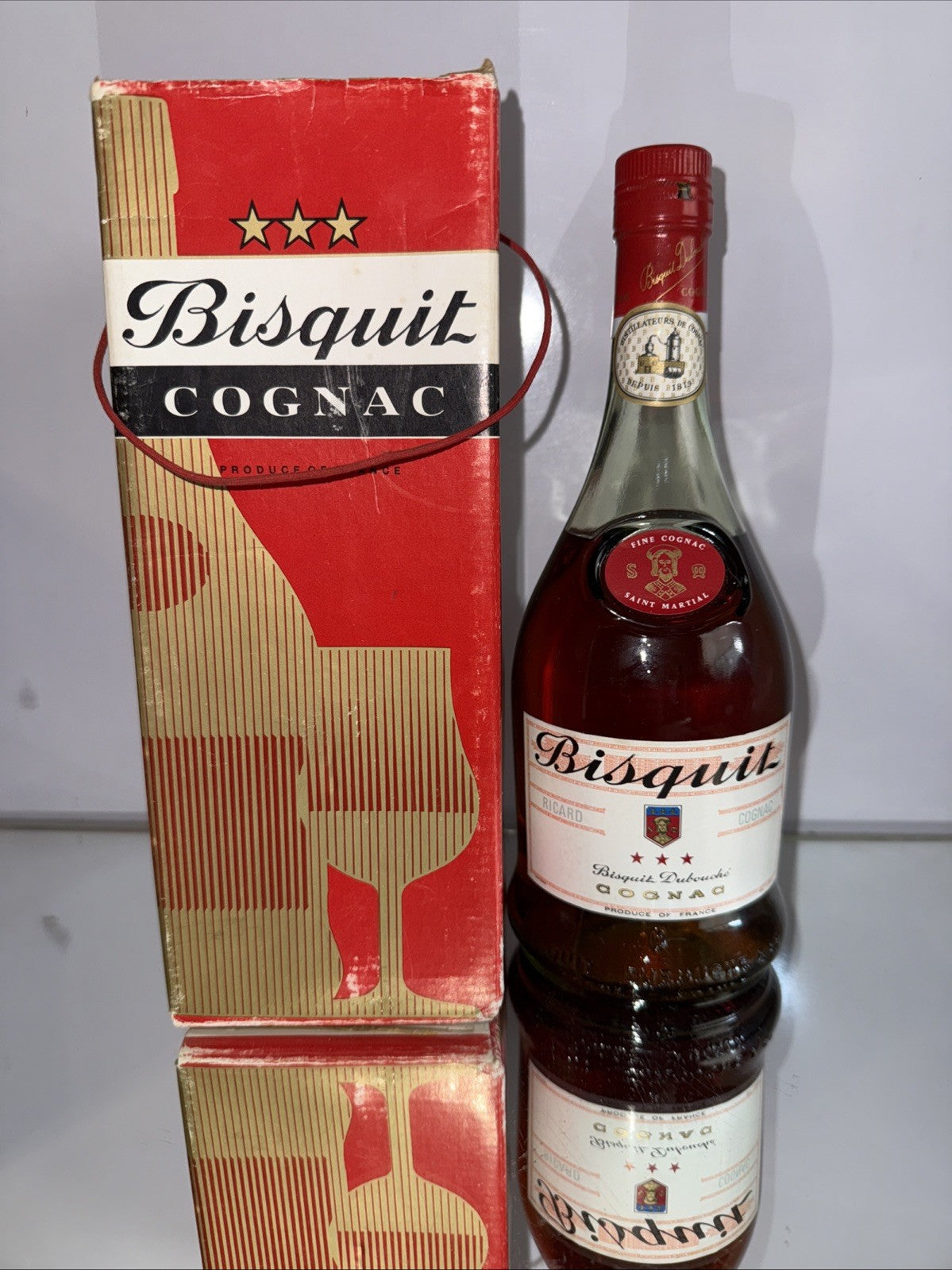 Bisquit cognac 1960s/70s  70% proof 24 FL oz