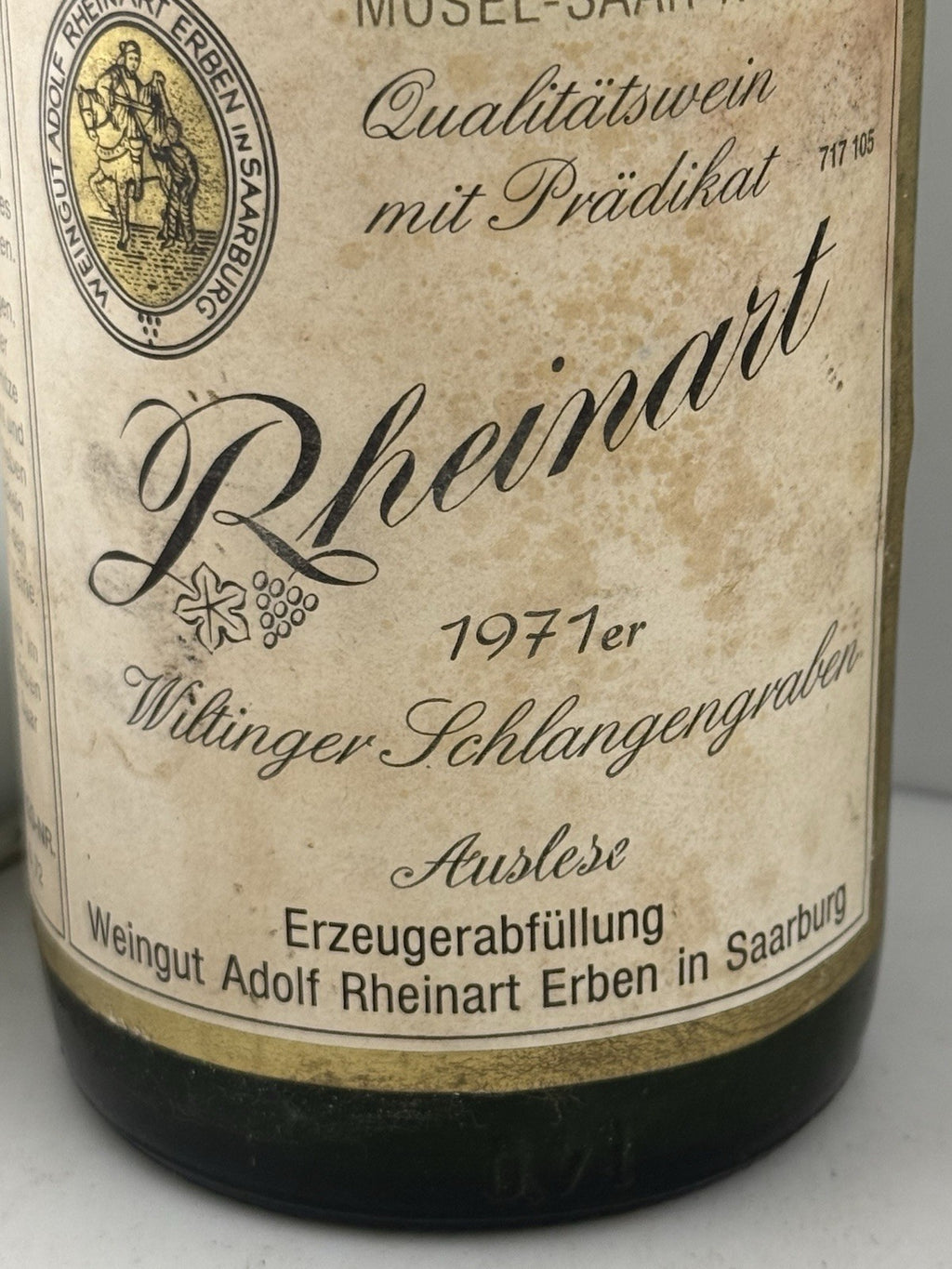 1971 Rheinart Riesling Auslese Wiltinger Schlangengraben Mosel – Tasted Good