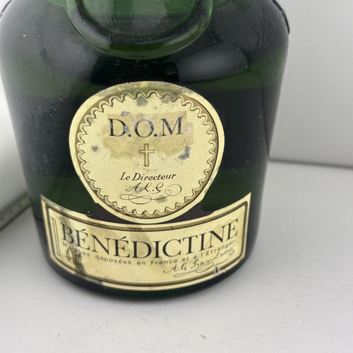 Benedictine D.O.M. French Liqueur Vintage 1960s/70s Old 1/2 Bottle