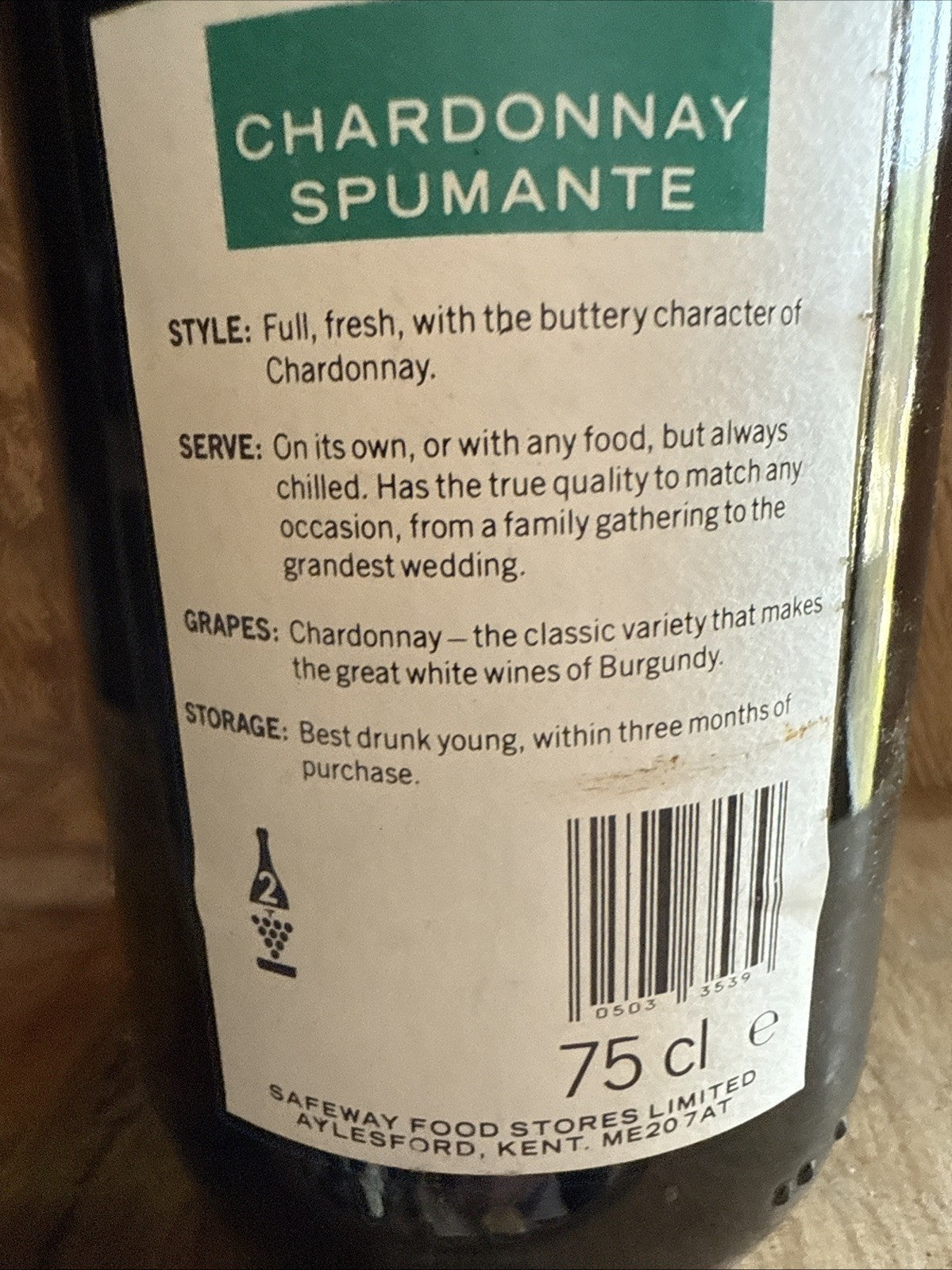 Chardonnay Vino Spumante (safeway)