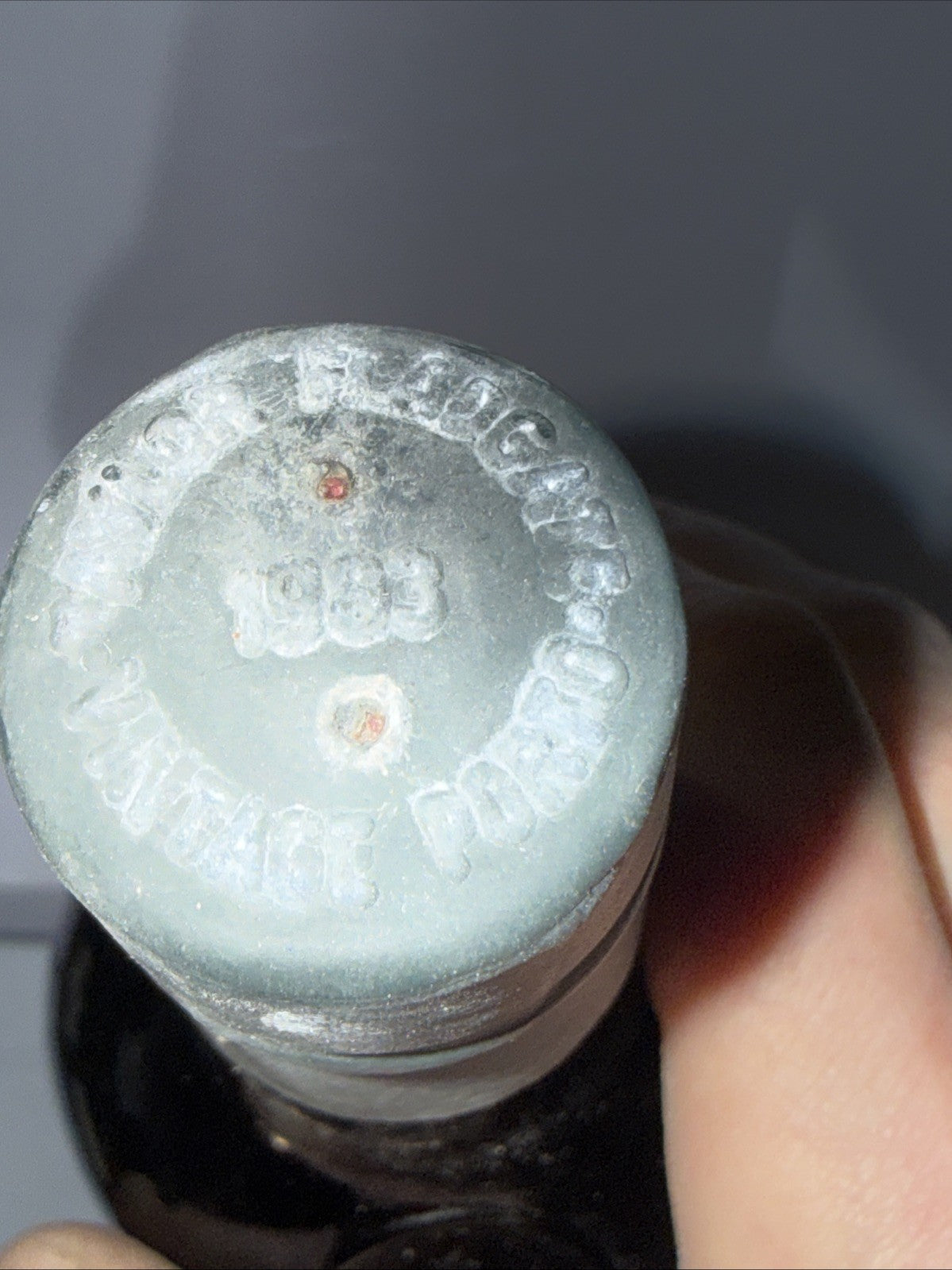 Taylor's 1983 Vintage Port Slightly Torn Label