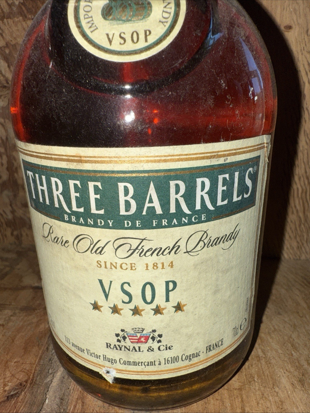 Three Barrels Brandy VSOP 100cl Abv 38%