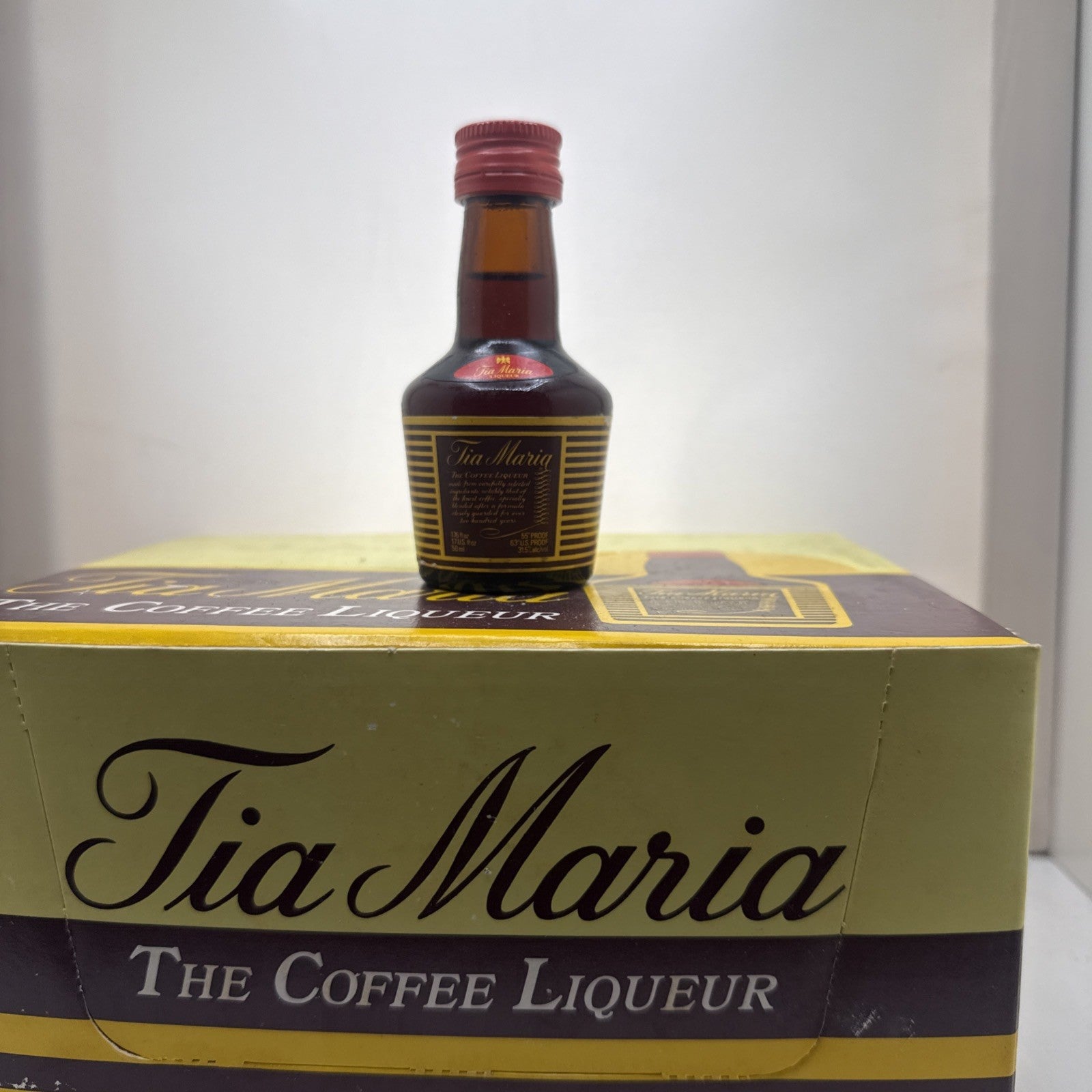 Vintage Tia Maria Coffee Liqueur 12x50ml 31.5% Original Box c1980 full unopened 