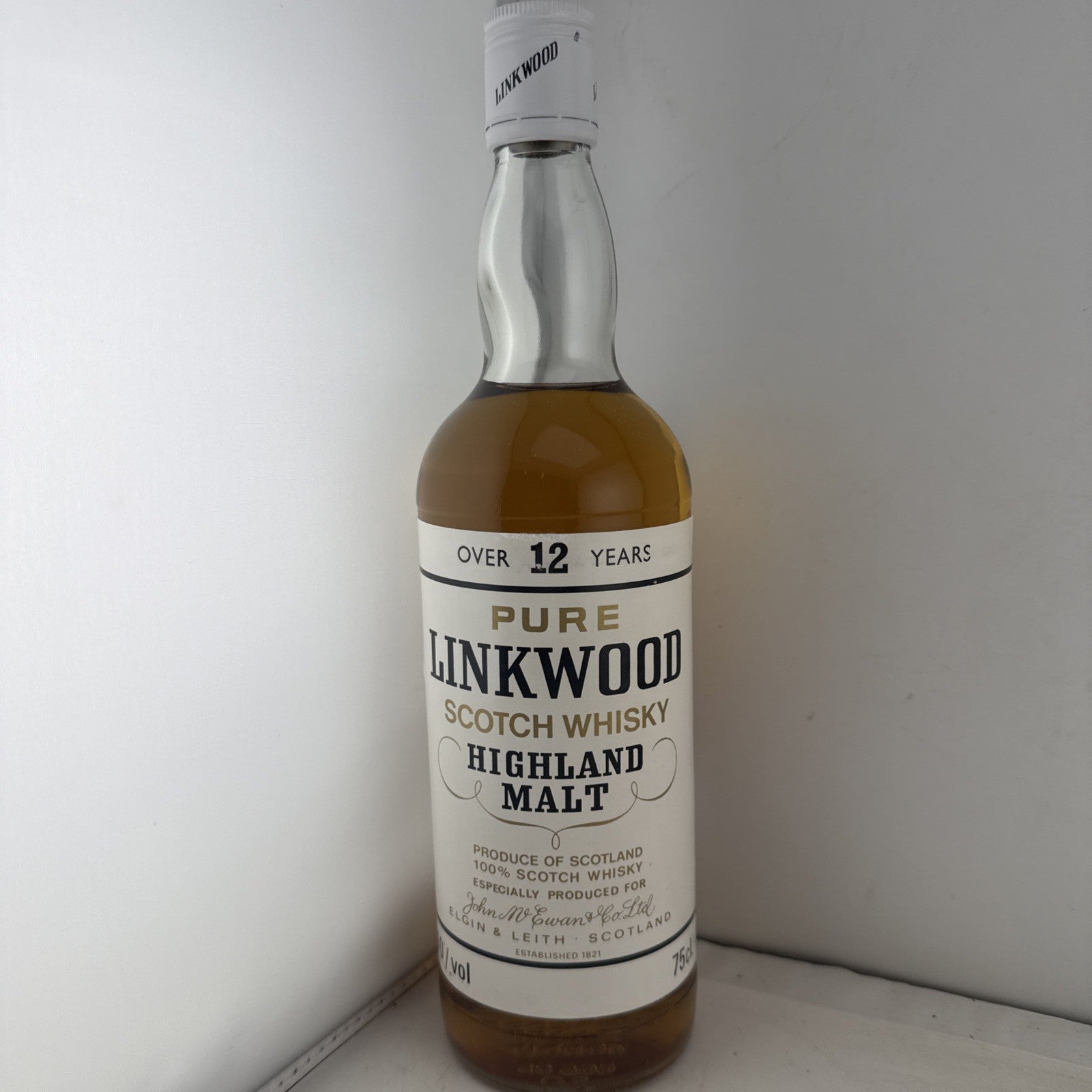 Vintage Linkwood Over 12 Year Old Pure Highland Malt Scotch Whisky 75cl 1980s