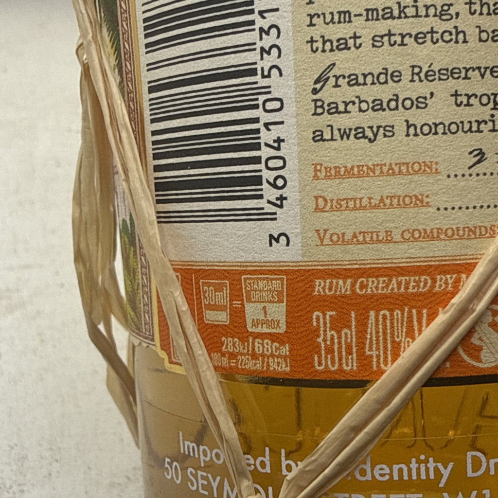 Plantation Barbados Grande Réserve Rum, 35 cl