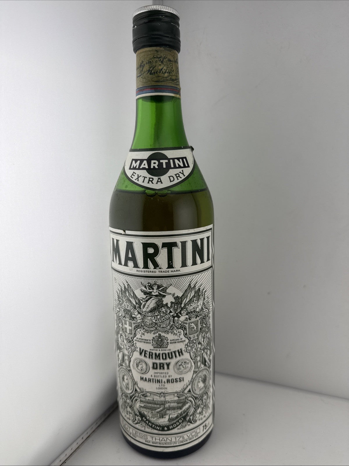 1980s Martini Extra Dry Vermouth 75cl Vintage Italian Aperitif