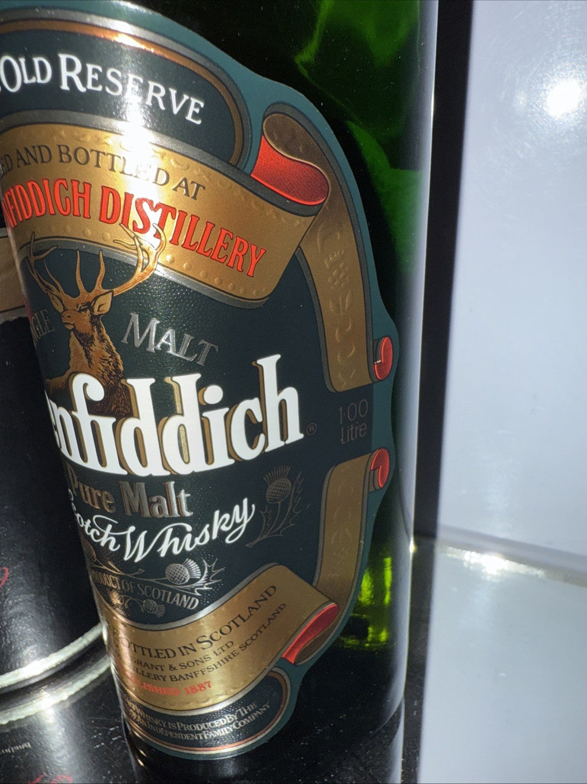 1975-85 Bottle Glenfiddich Special Old Reserve Single Malt Whisky 1L