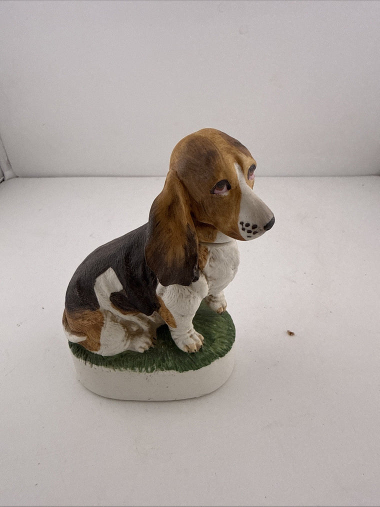 Vintage 1978 Foss Company Ski Country Basset Hound Ceramic Decanter 2oz