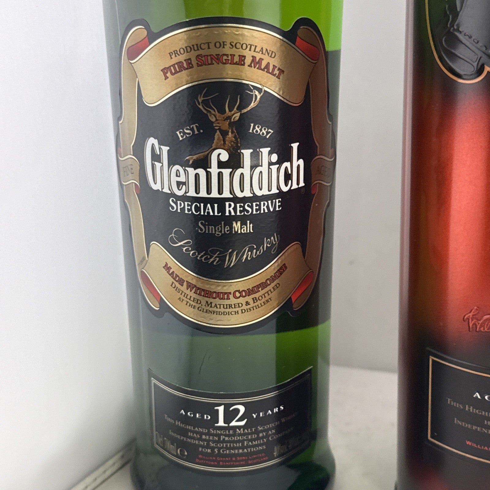 Glenfiddich 12 Year Old 1990s Single Malt Scotch Whisky 70cl + Tube
