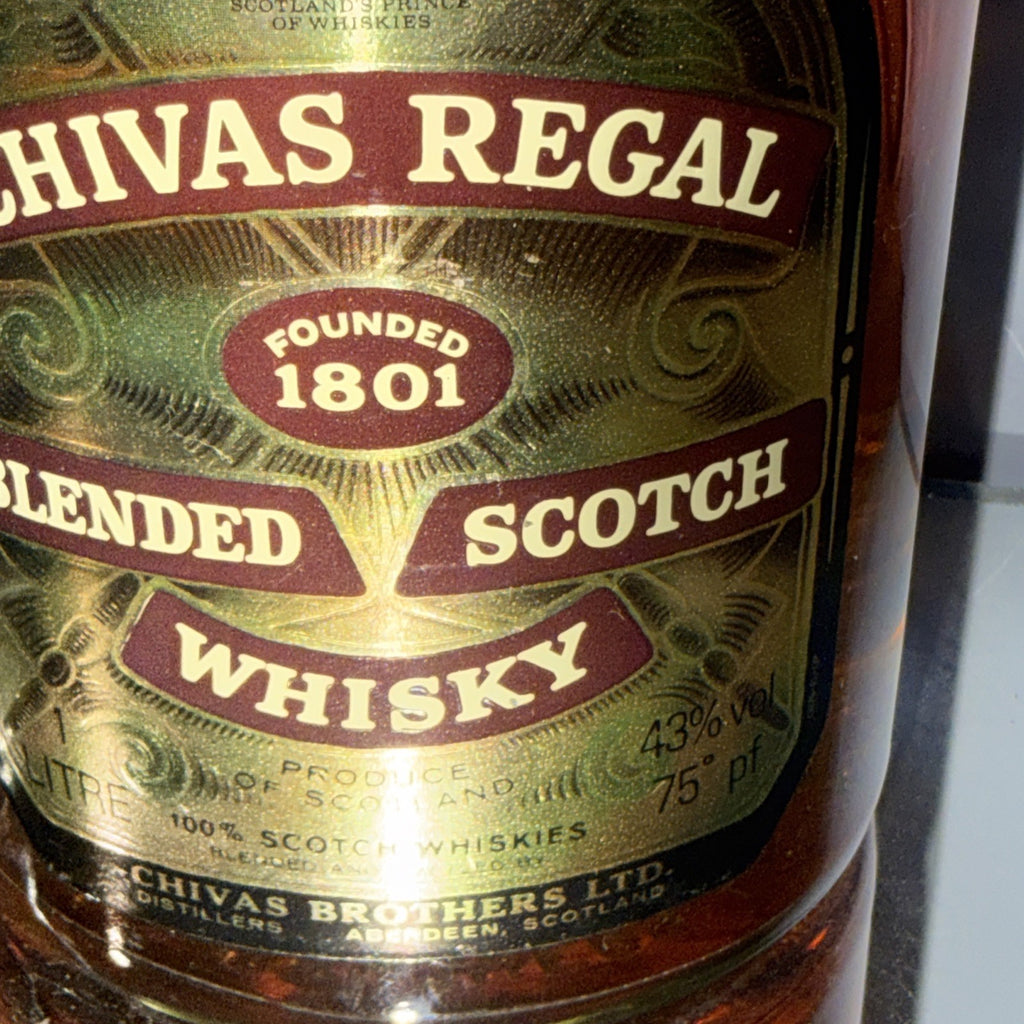 Chivas Regal 12 Year Old Blended Scotch Whisky 1L 75 Proof 1970s/early 80s