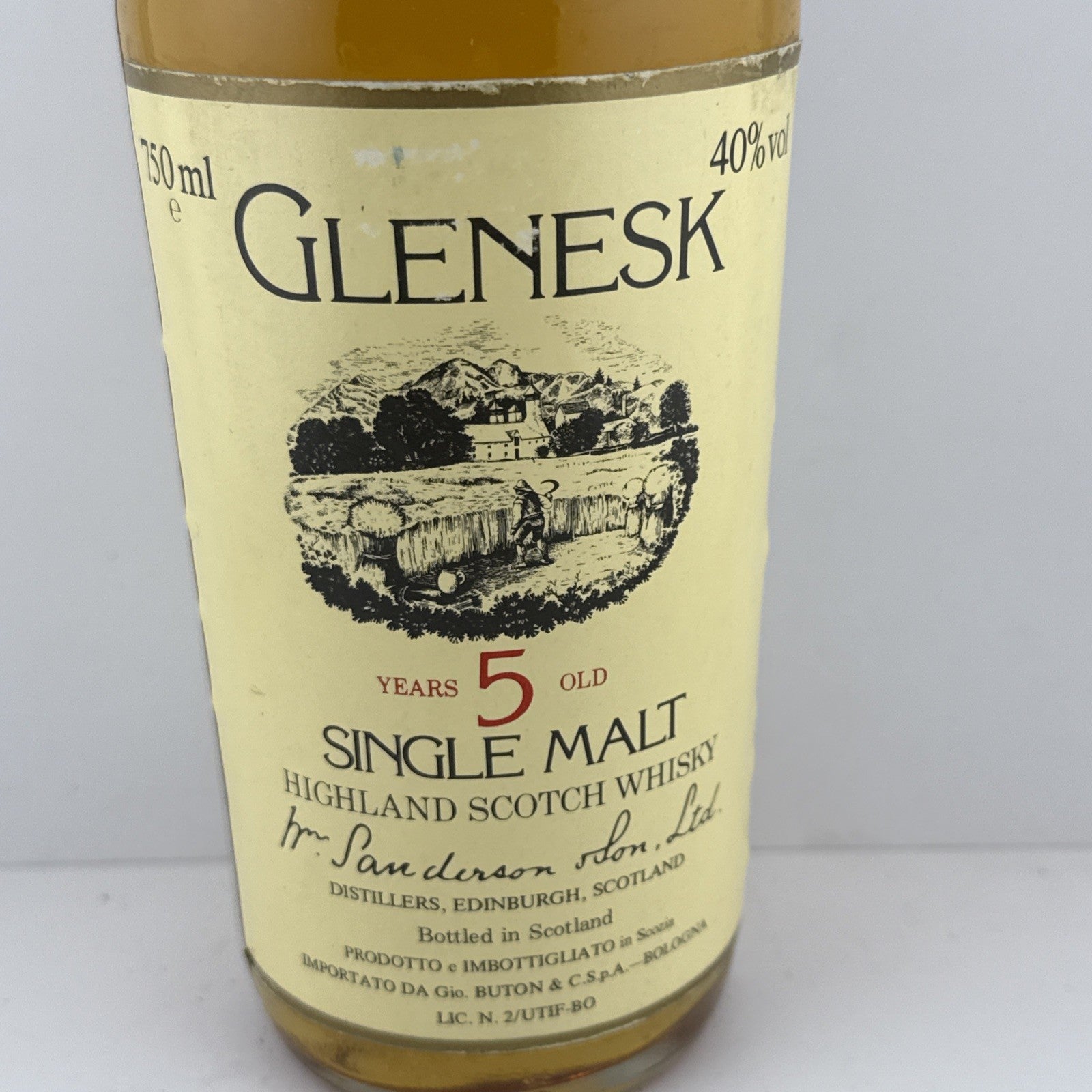 Glenesk 5 Year Old Single Malt 750ml 40% c1978 Closed Distillery