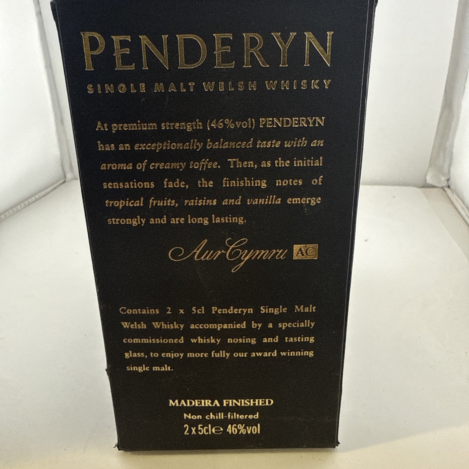 Penderyn Welsh Whisky Gift Set 2x5cl & Glass Madeira Finish Boxed