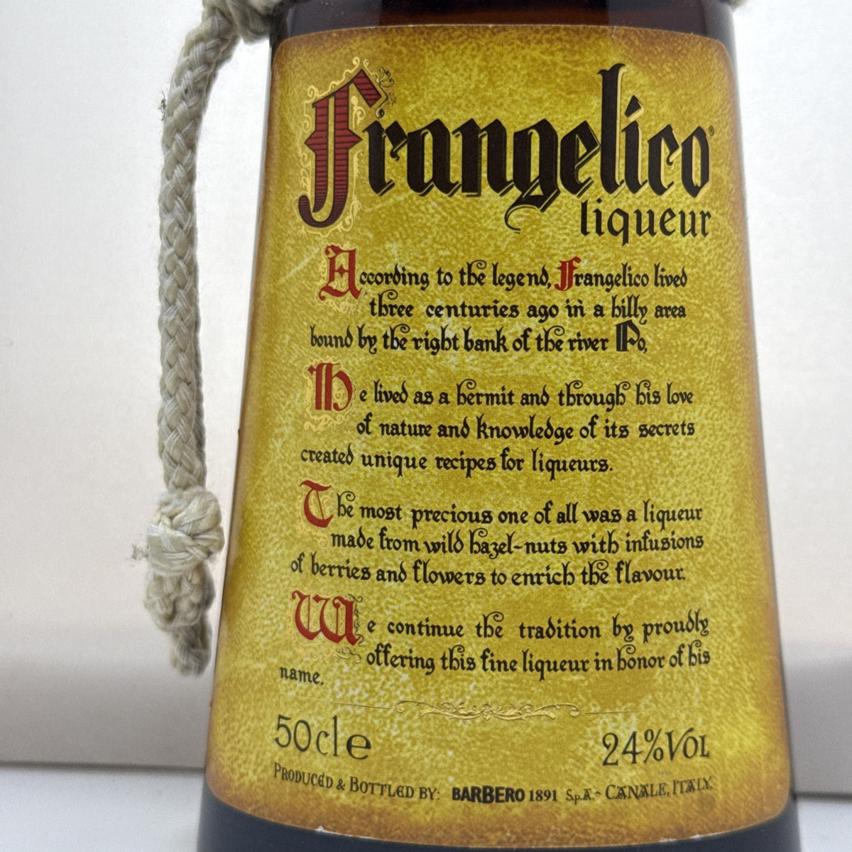 Vintage 1990s Frangelico Hazelnut Liqueur 50cl 24%
