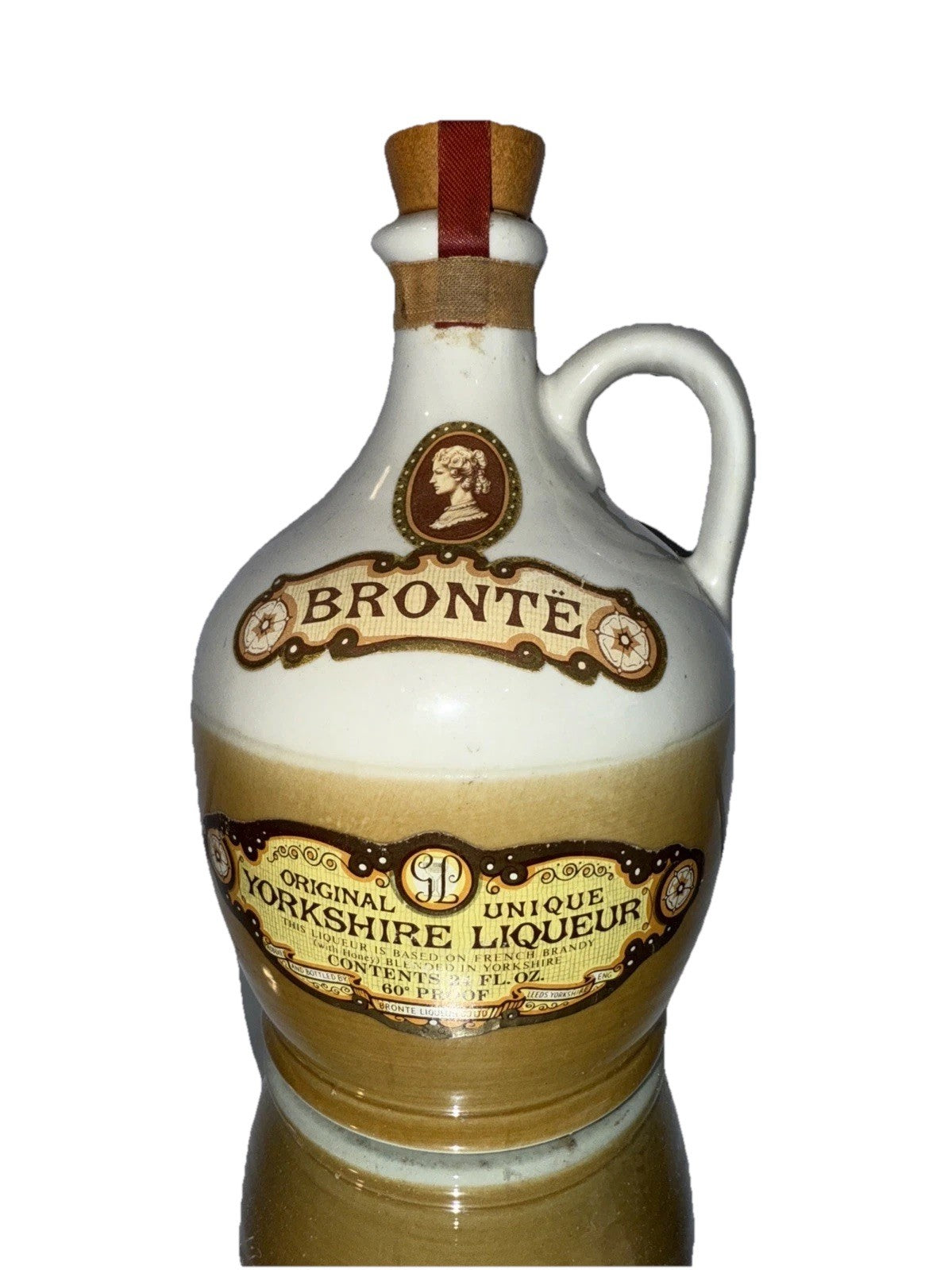 Bronte Original Unique Yorkshire Ceramic Liqueur 24fl Oz 60 Proof Vintage 1960s