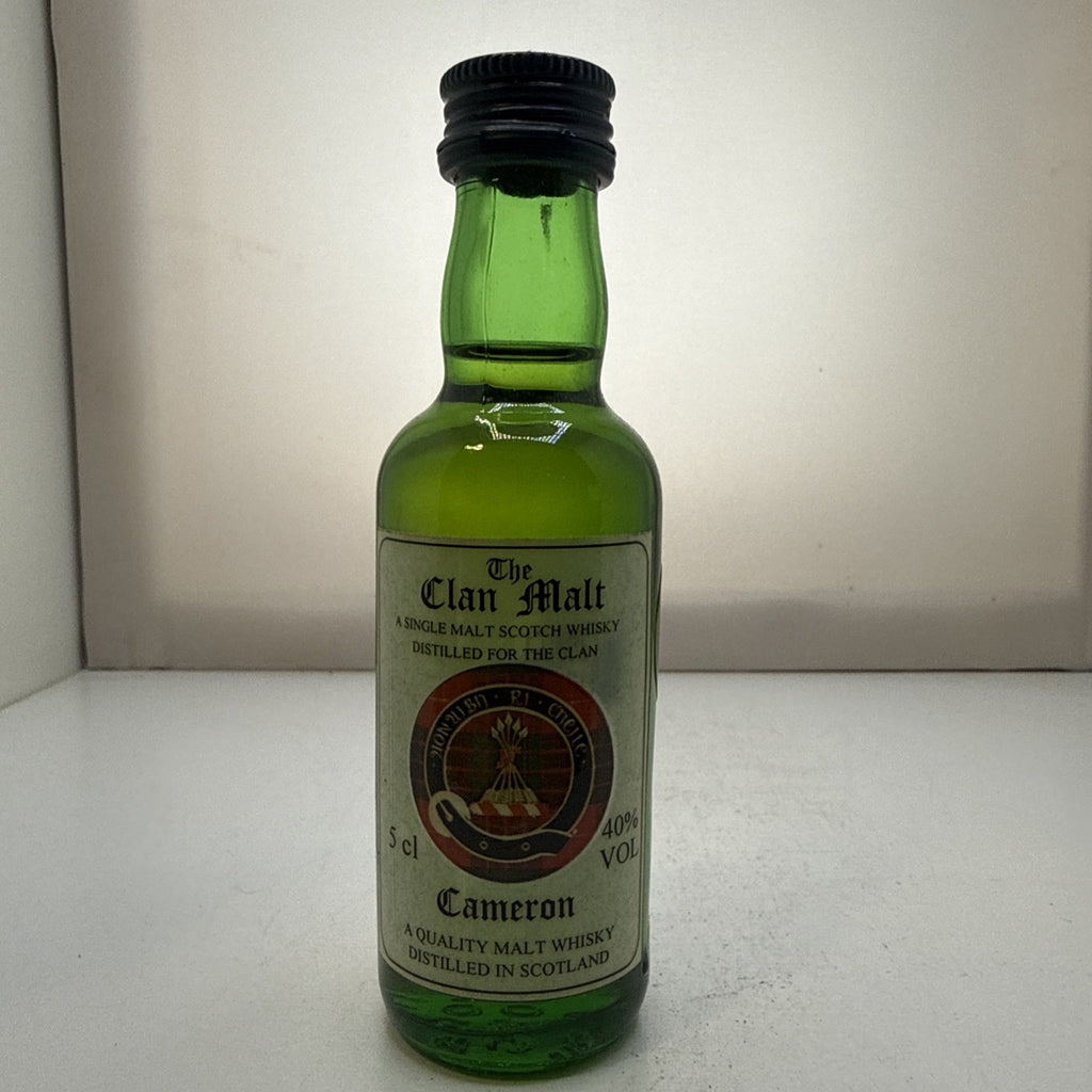 The Clan Malt — Cameron — 5cl Single Malt Miniature — Green Bottle